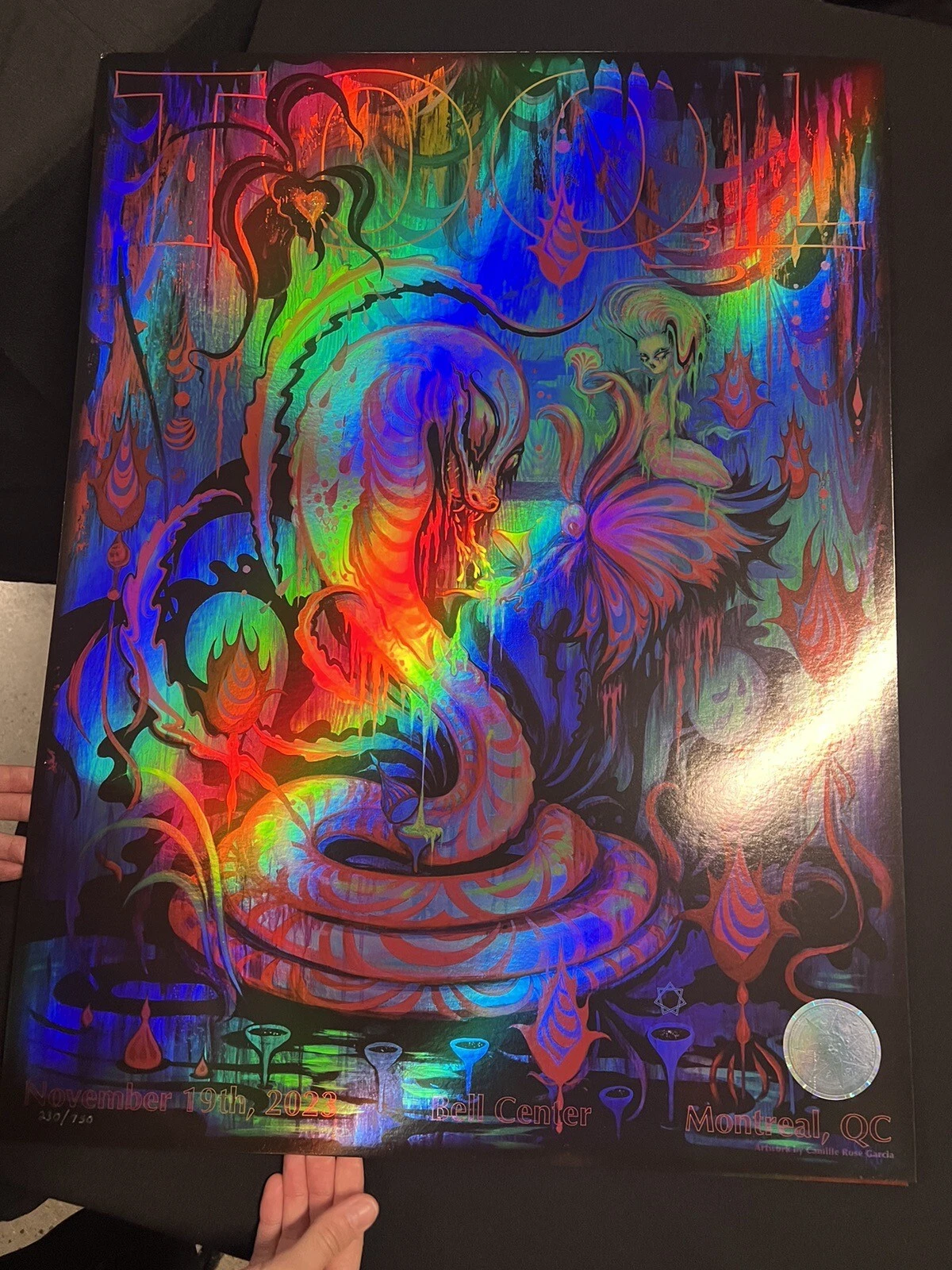 2023 TOOL BAND MONTREAL QUEBEC POSTER CONCERT TOUR 11/19/23 CAMILLE ROSE GARCIA