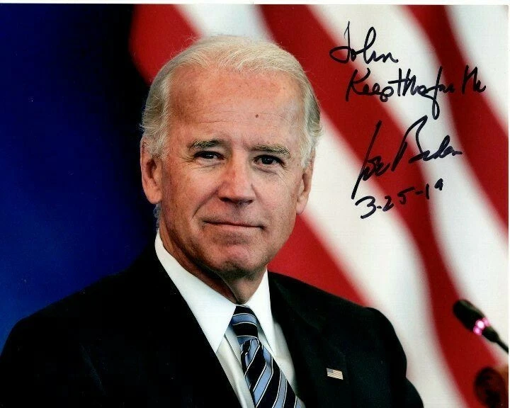 JOE BIDEN Autographed Signed 8x10 Photograph - To John GREAT CONTENT & DATED