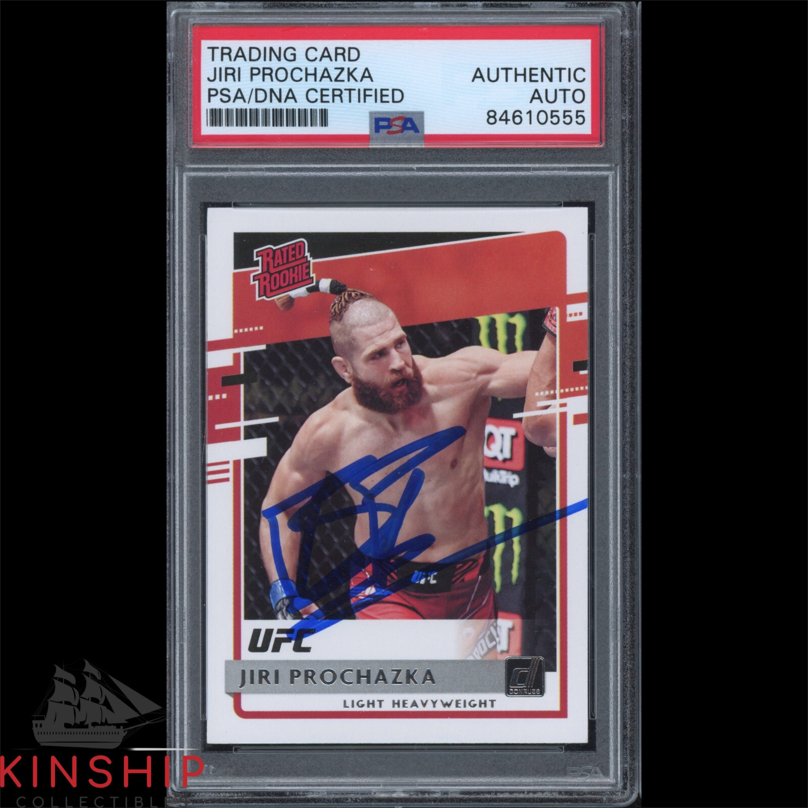 Jiri Prochazka signed 2021 Panini Rookie Card PSA DNA Slab UFC Auto C2473