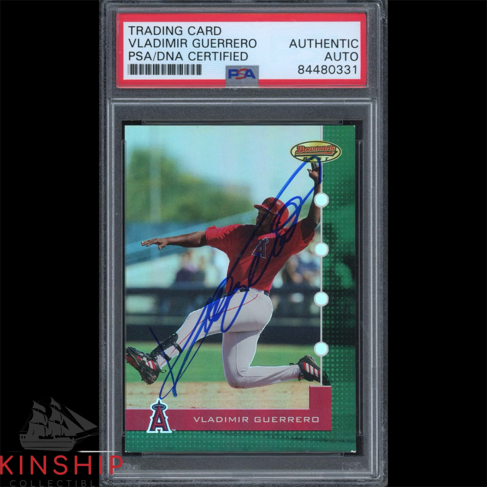 Vladimir Guerrero signed 2005 Bowmans Best Card PSA DNA Slabbed Auto C2485
