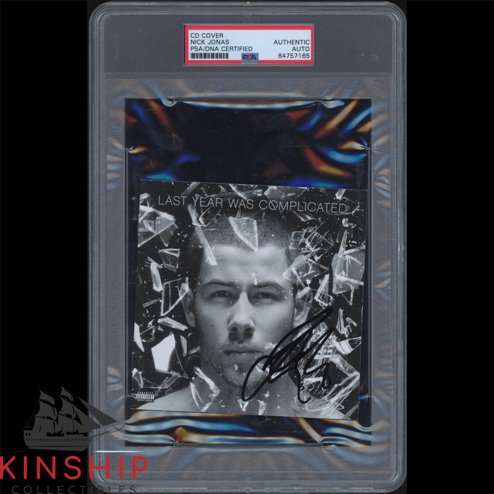 Nick Jonas signed Last Year Was Complicated CD Insert PSA DNA Slabbed Auto C2494