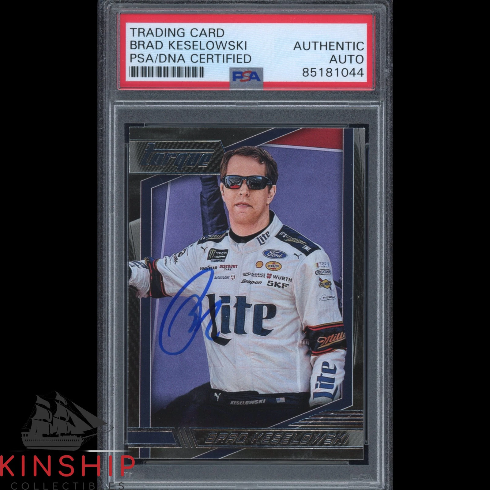 Brad Keselowski signed 2017 Panini Trading Card PSA DNA Nascar Auto C2565