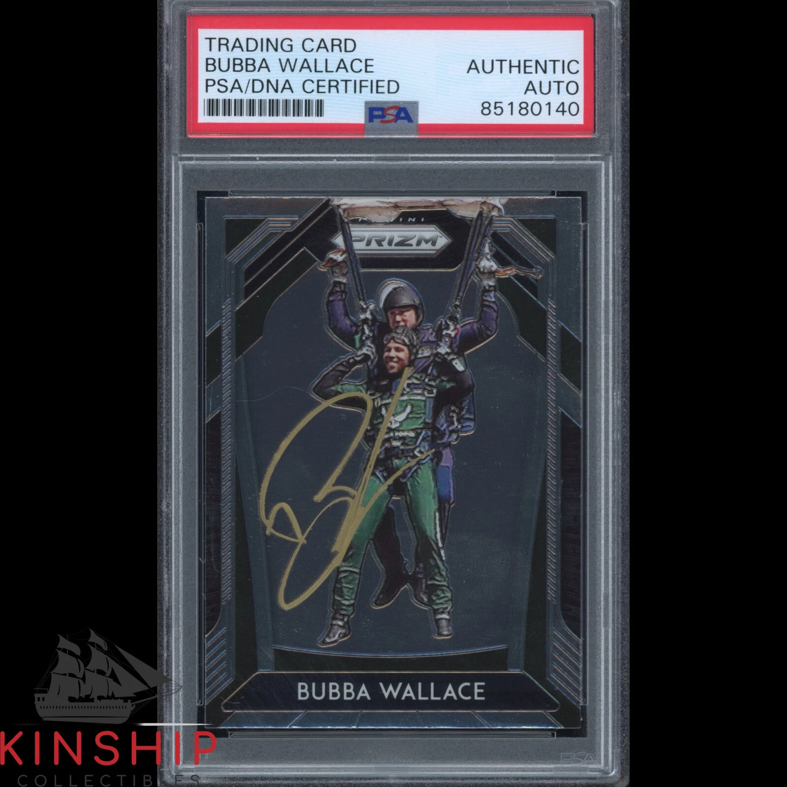 Bubba Wallace signed 2020 Panini Prizm Trading Card PSA DNA Nascar Auto C2561