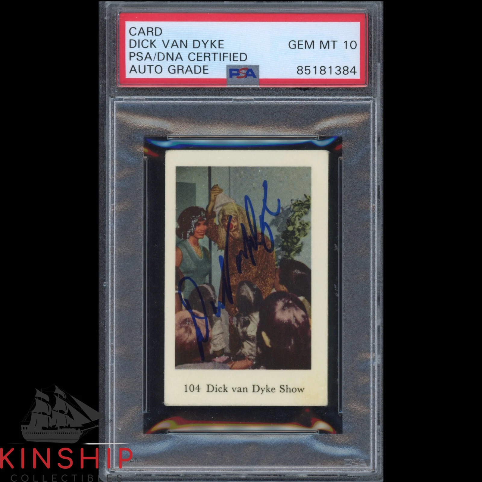 Dick Van Dyke signed 1965 Dutch Gum Card PSA DNA Slabbed Auto 10 Rare C2517