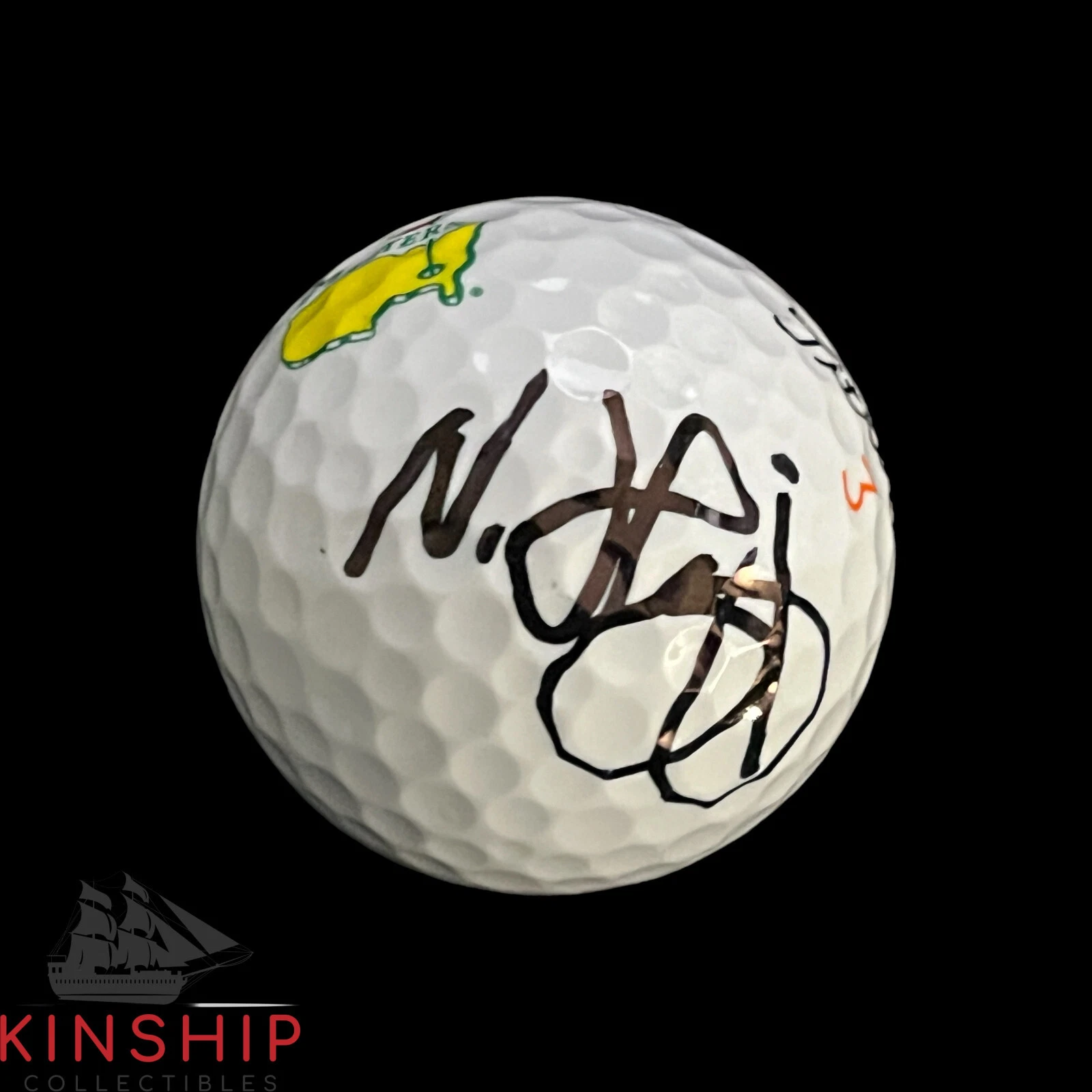 Nicolai Hojgaard signed Masters Logo Golf Ball JSA COA PGA Augusta Auto A3074