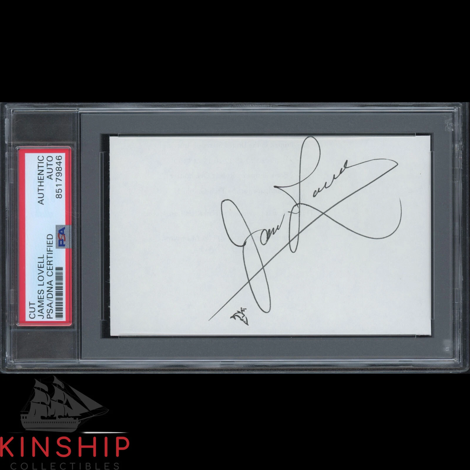 James Jim Lovell signed Cut PSA DNA Slabbed Astronaut Apollo 8 Moon Auto C2583