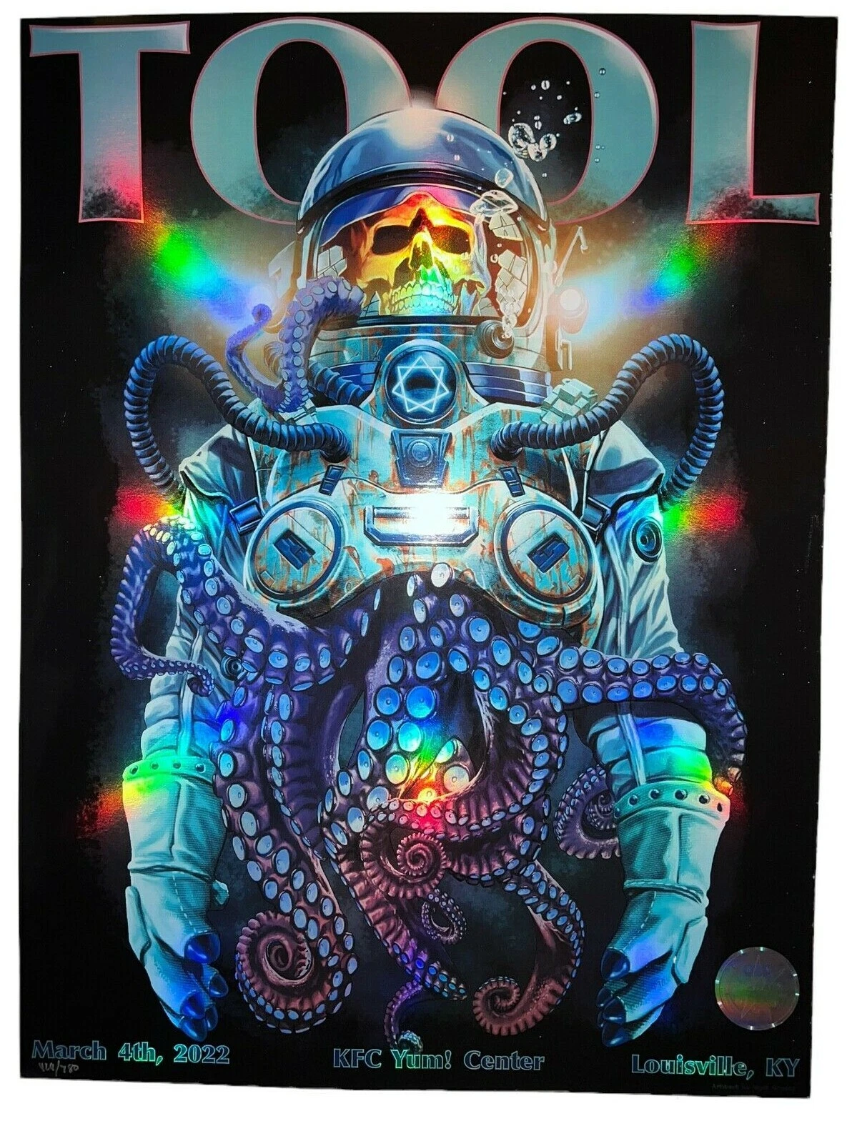 2022 TOOL LOUISVILLE POSTER CONCERT TOUR 3/4/22 KFC YUM MARK BROOKS /780