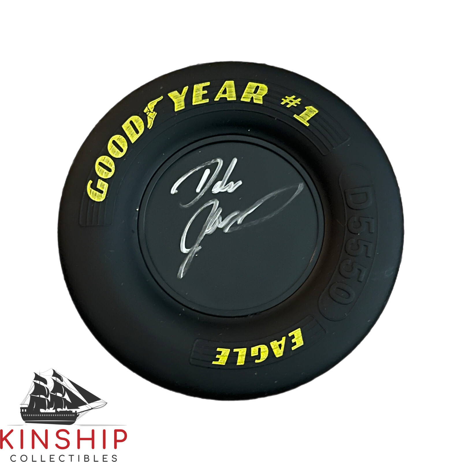 Dale Jarrett signed Goodyear Mini Tire JSA COA Nascar Auto Rare T33