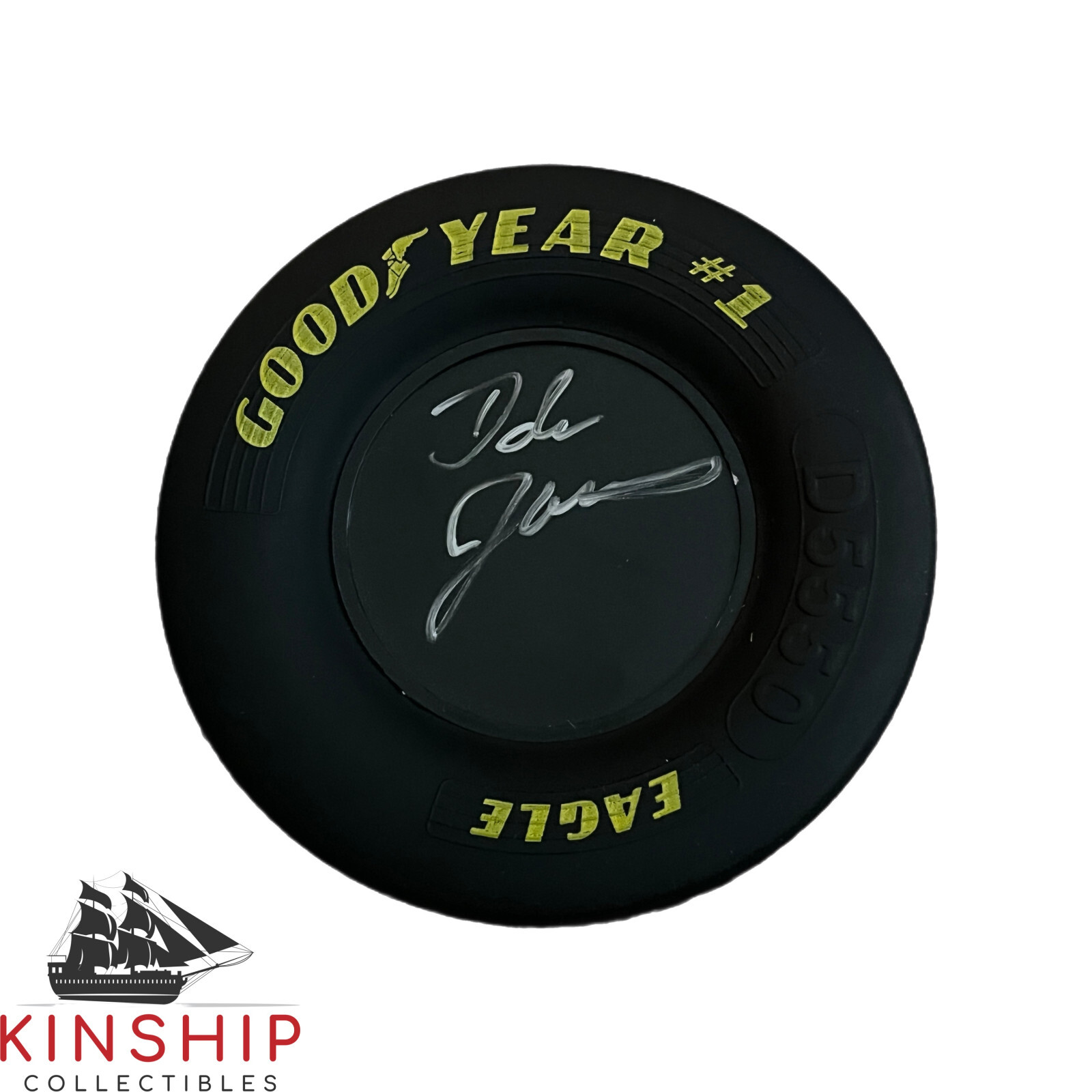 Dale Jarrett signed Goodyear Mini Tire JSA COA Nascar Auto Rare T36