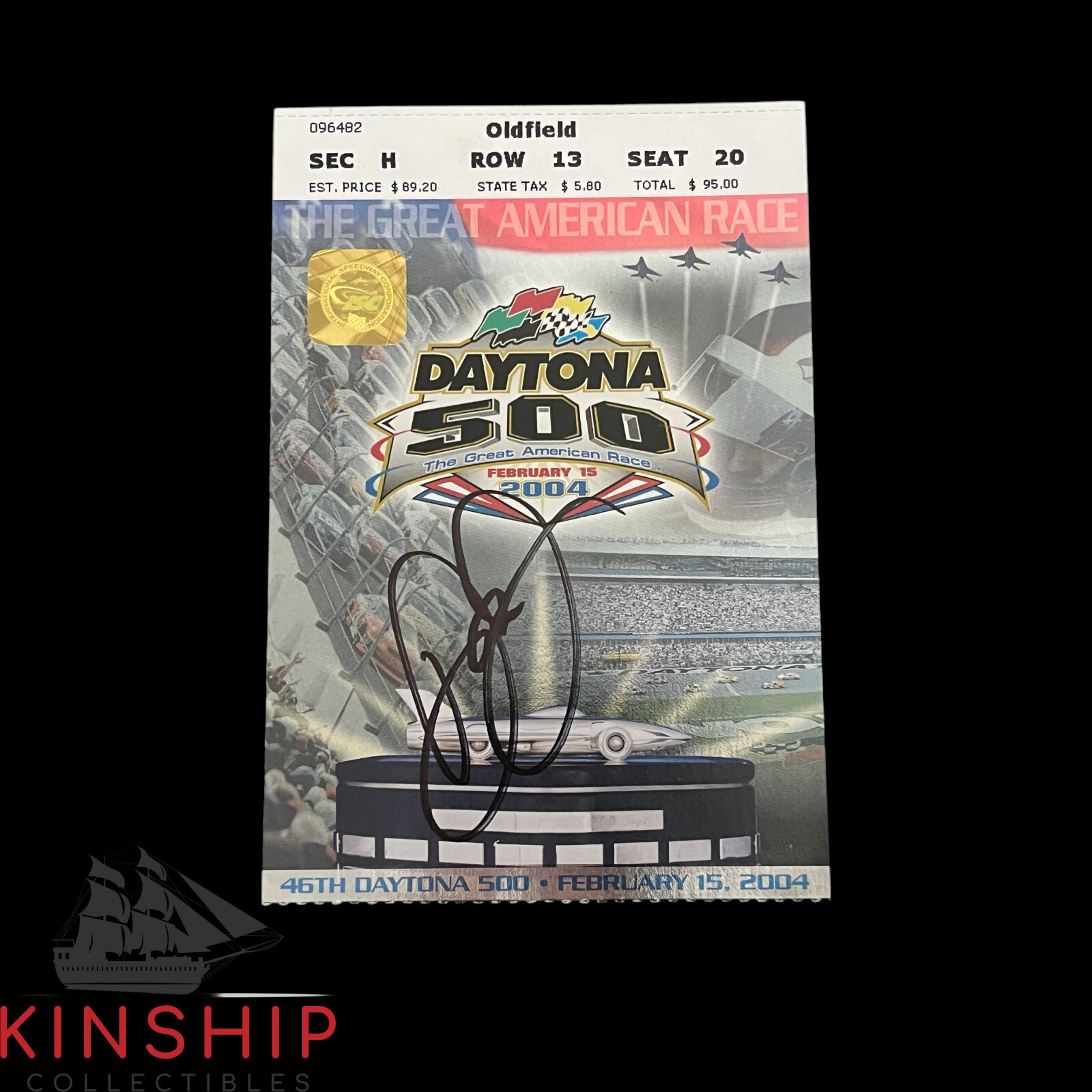 DALE EARNHARDT JR SIGNED 2004 DAYTONA 500 TICKET JSA COA NASCAR AUTO Z1642 COLLECTIBLE MEMORABILIA