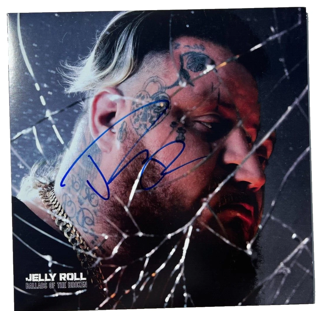 JELLY ROLL SIGNED AUTOGRAPHED BALLADS OF THE BROKEN VINYL ALBUM LP RECORD JSA