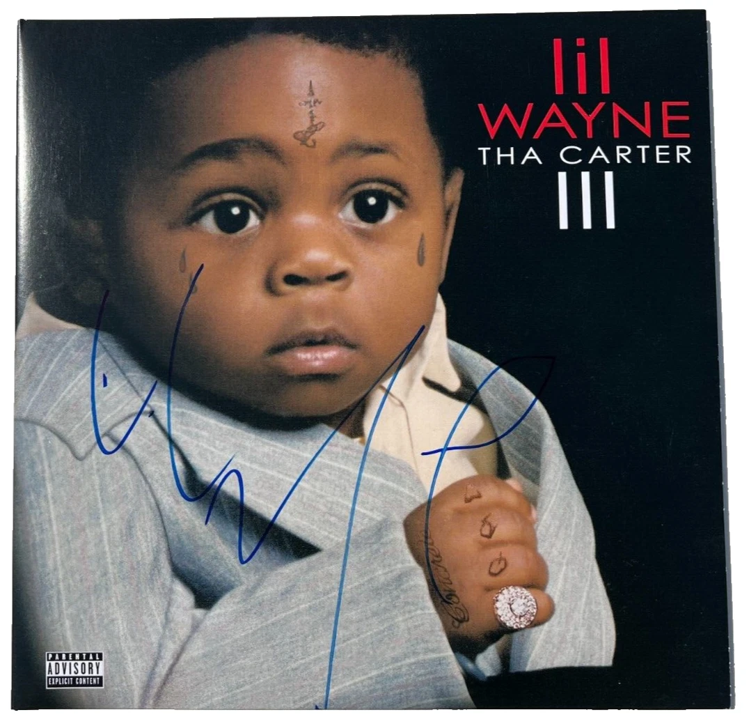 LIL WAYNE SIGNED AUTOGRAPHED THE CARTER III VINYL ALBUM LP RECORD RSD WEEZY JSA
