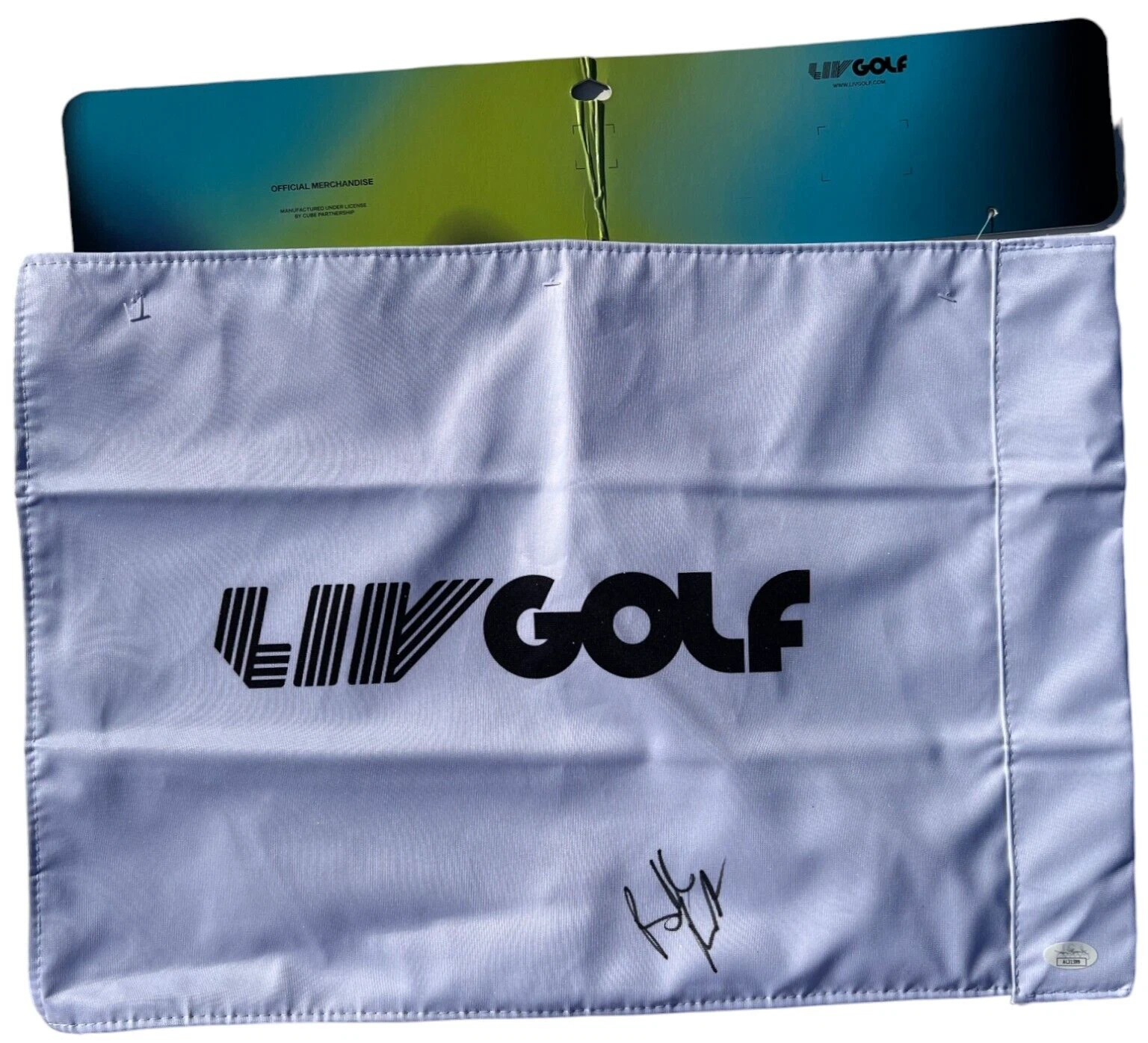 BROOKS KOEPKA SIGNED AUTOGRAPHED LIV GOLF PIN FLAG SMASH GC CHAMPION JSA