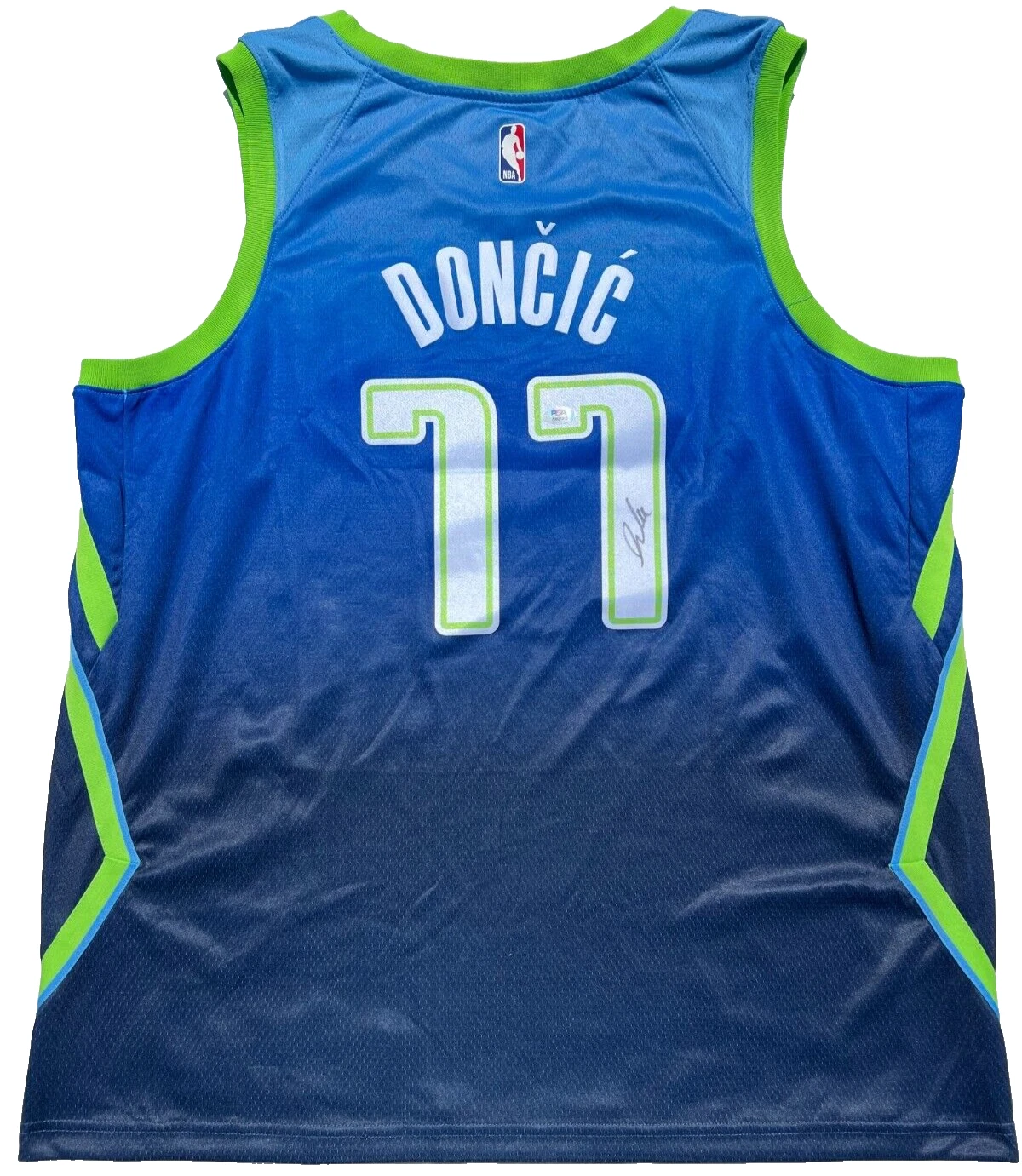 LUKA DONCIC SIGNED DALLAS MAVERICKS NIKE CITY EDITION BASKETBALL JERSEY PSA/DNA