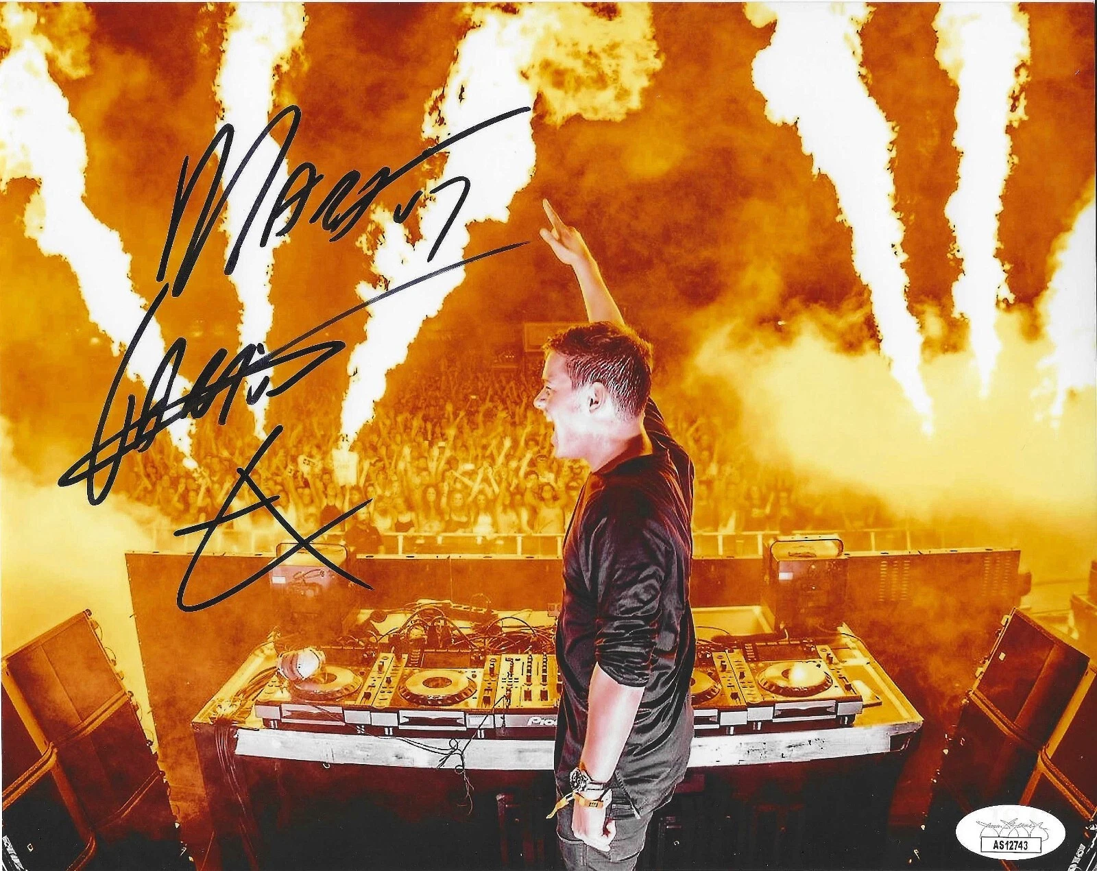 MARTIN GARRIX SIGNED 8X10 PHOTO DJ AREA 21 IBIZA POGO GOLD SKIES SENTIO JSA #1