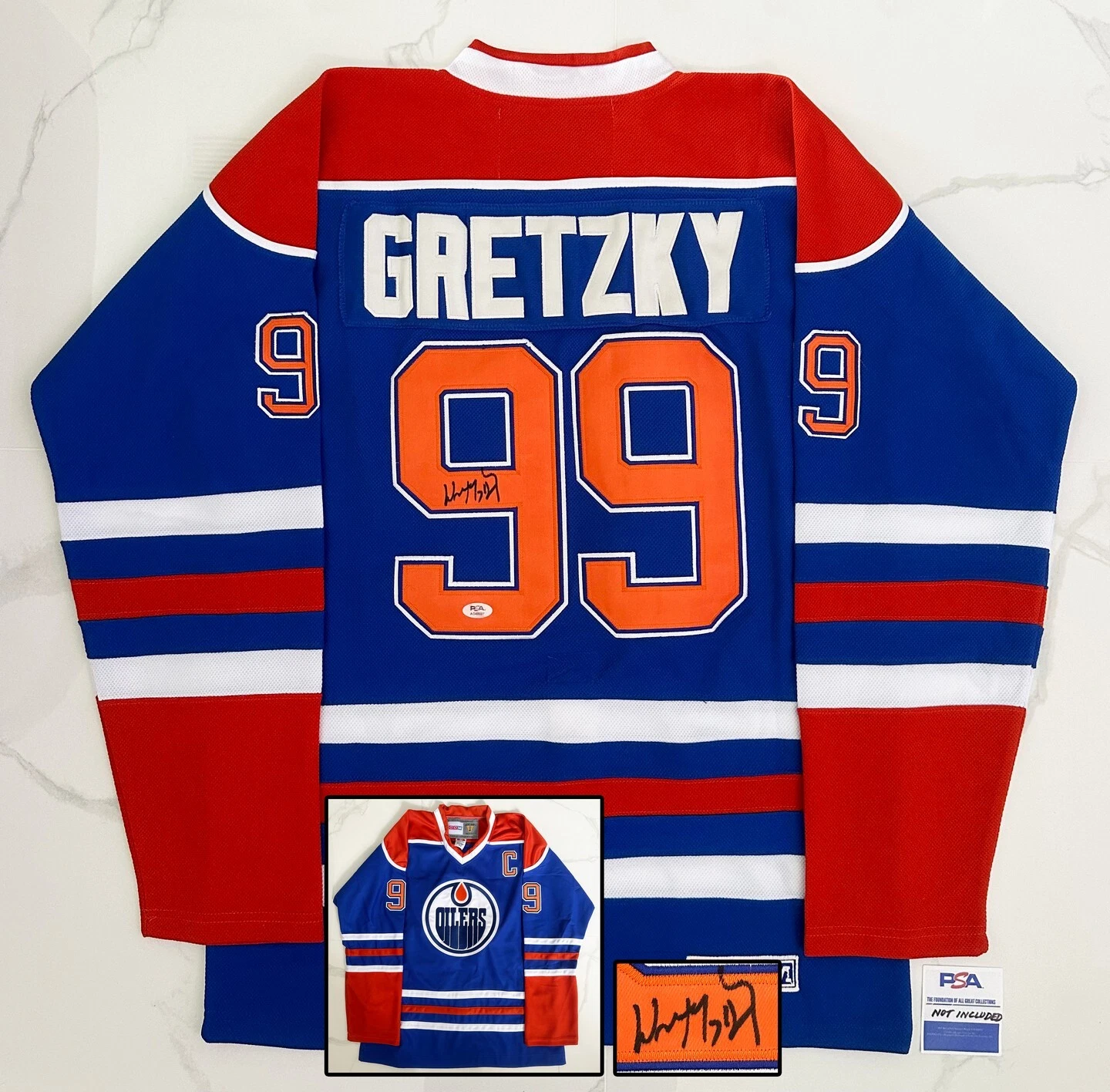 Wayne Gretzky Signed Jersey Edmonton Oilers PSA/DNA 3 COA