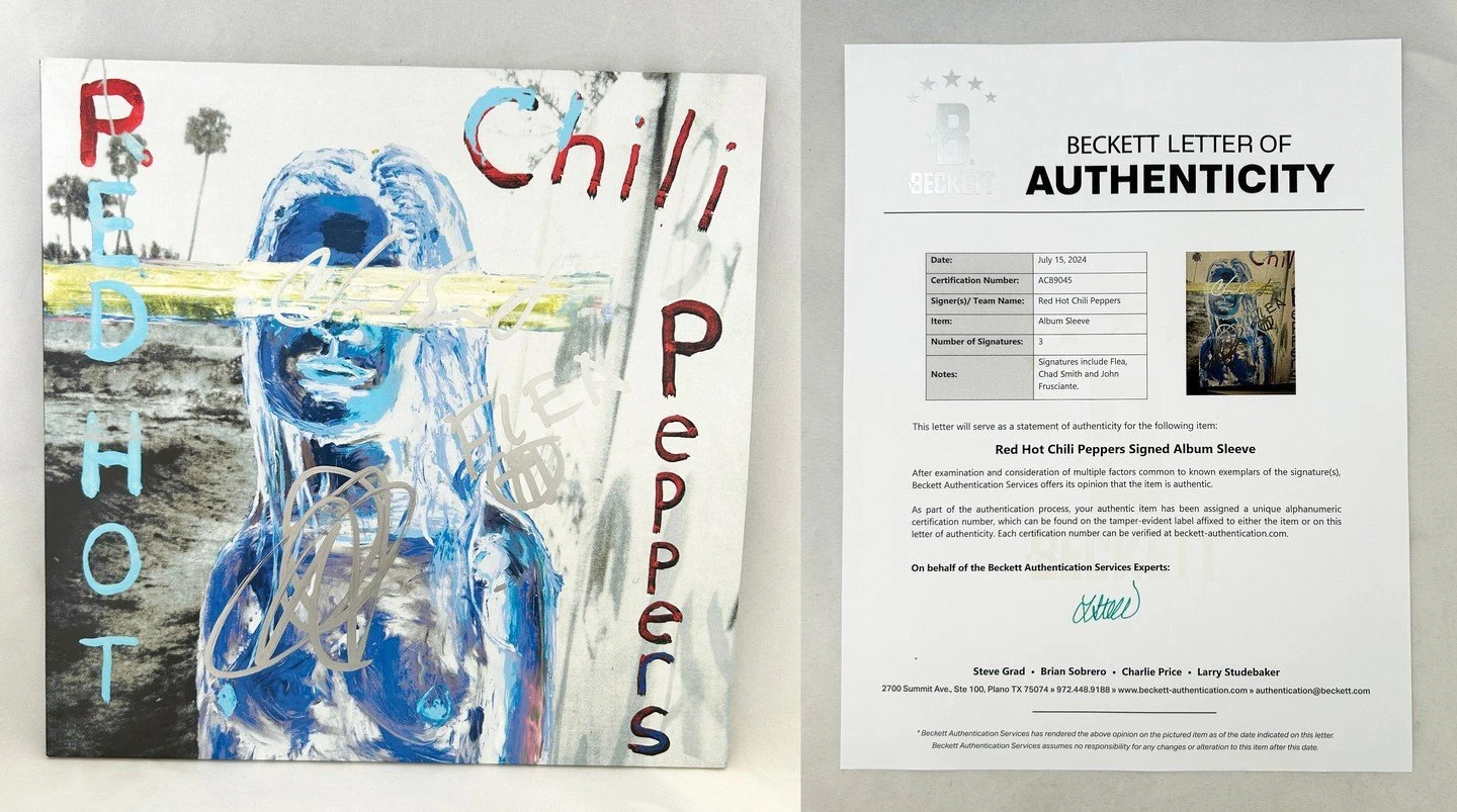 Red Hot Chili Peppers Signed Vinyl LP Album Flea Chad Smith John Frusciante B...