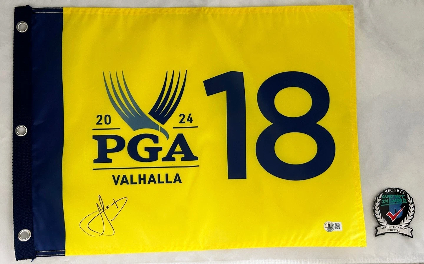 Cameron Smith Signed 2024 PGA Championship Flag 1 Beckett BAS COA