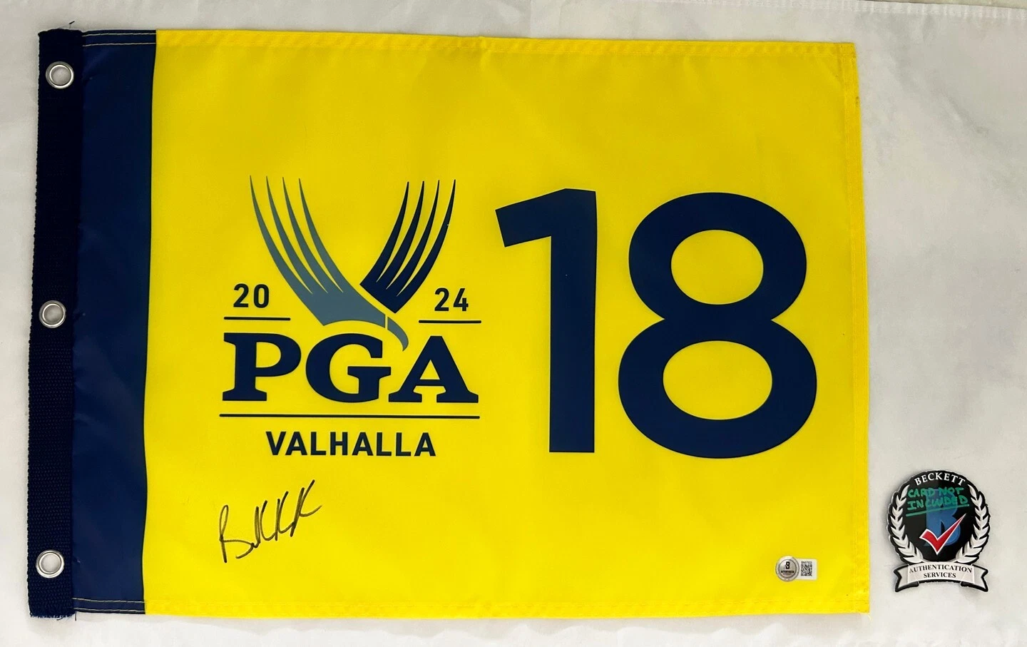 Brooks Koepka Signed 2024 PGA Championship Flag 1 Beckett BAS COA