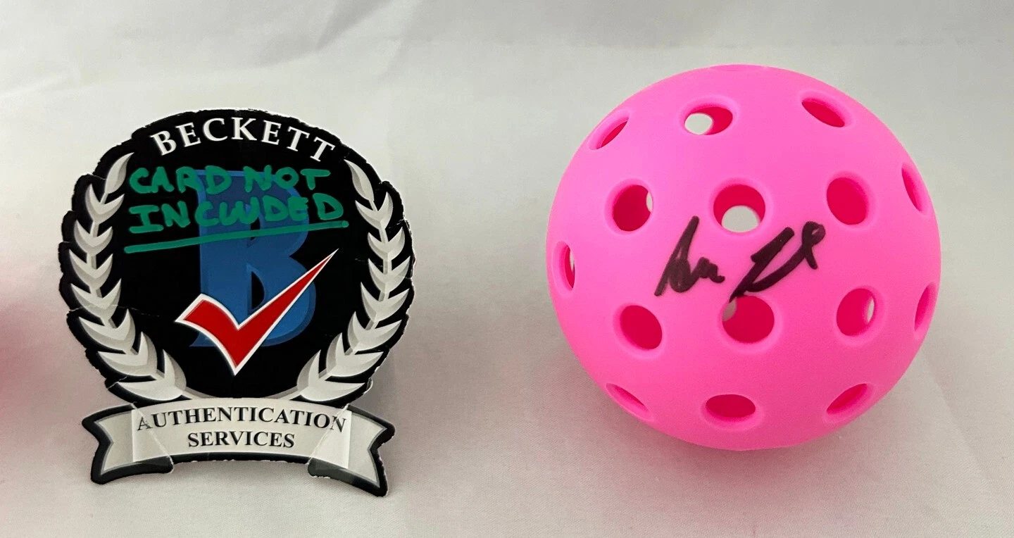 Anna Leigh Waters Signed Pickleball Ball Beckett BAS 6 COA