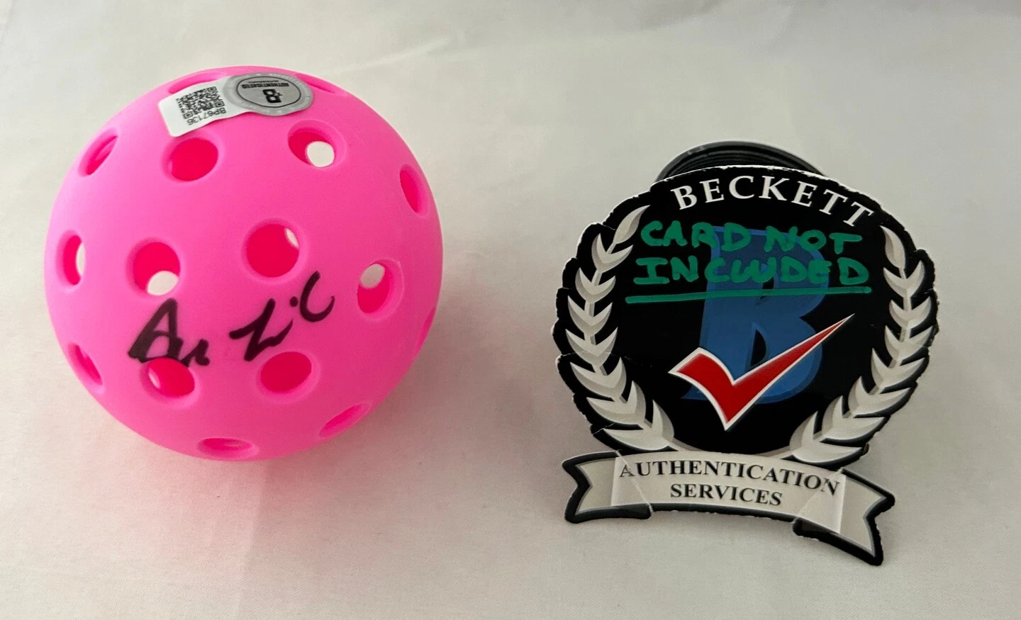 Anna Leigh Waters Signed Pickleball Ball Beckett BAS 1 COA