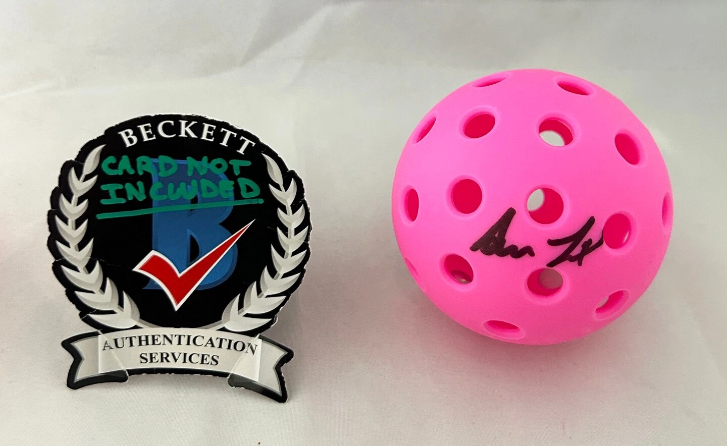 Anna Leigh Waters Signed Pickleball Ball Beckett BAS COA