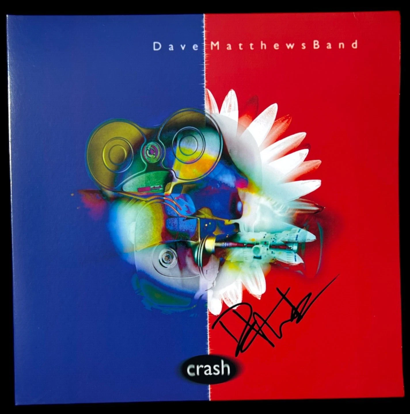 DAVE MATTHEWS SIGNED CRASH DMB VINYL ALBUM BEFORE THESE CROWDED STREETS JSA