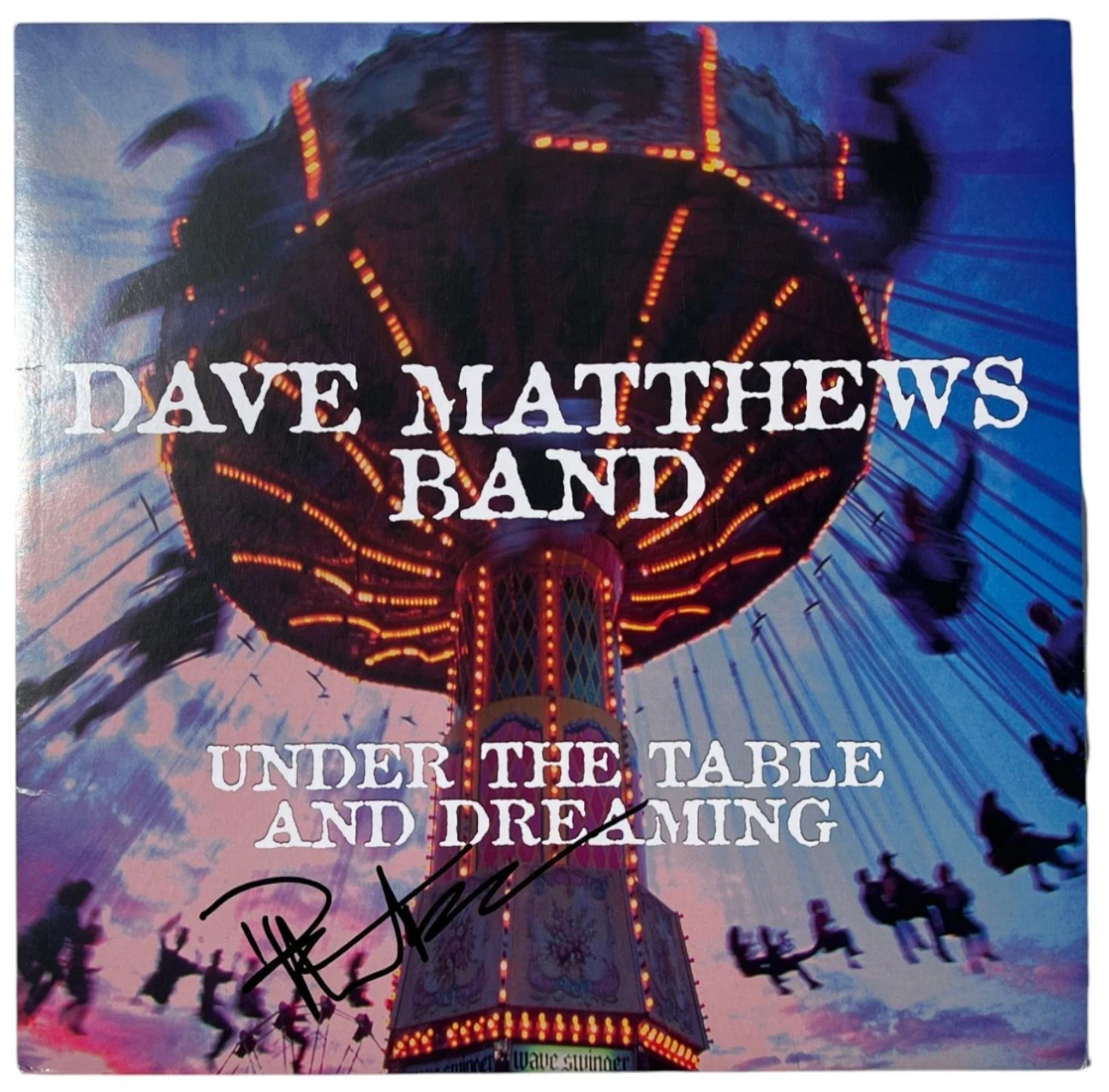 DAVE MATTHEWS SIGNED UNDER THE TABLE AND DREAMING ALBUM VINYL LP DMB BAND JSA