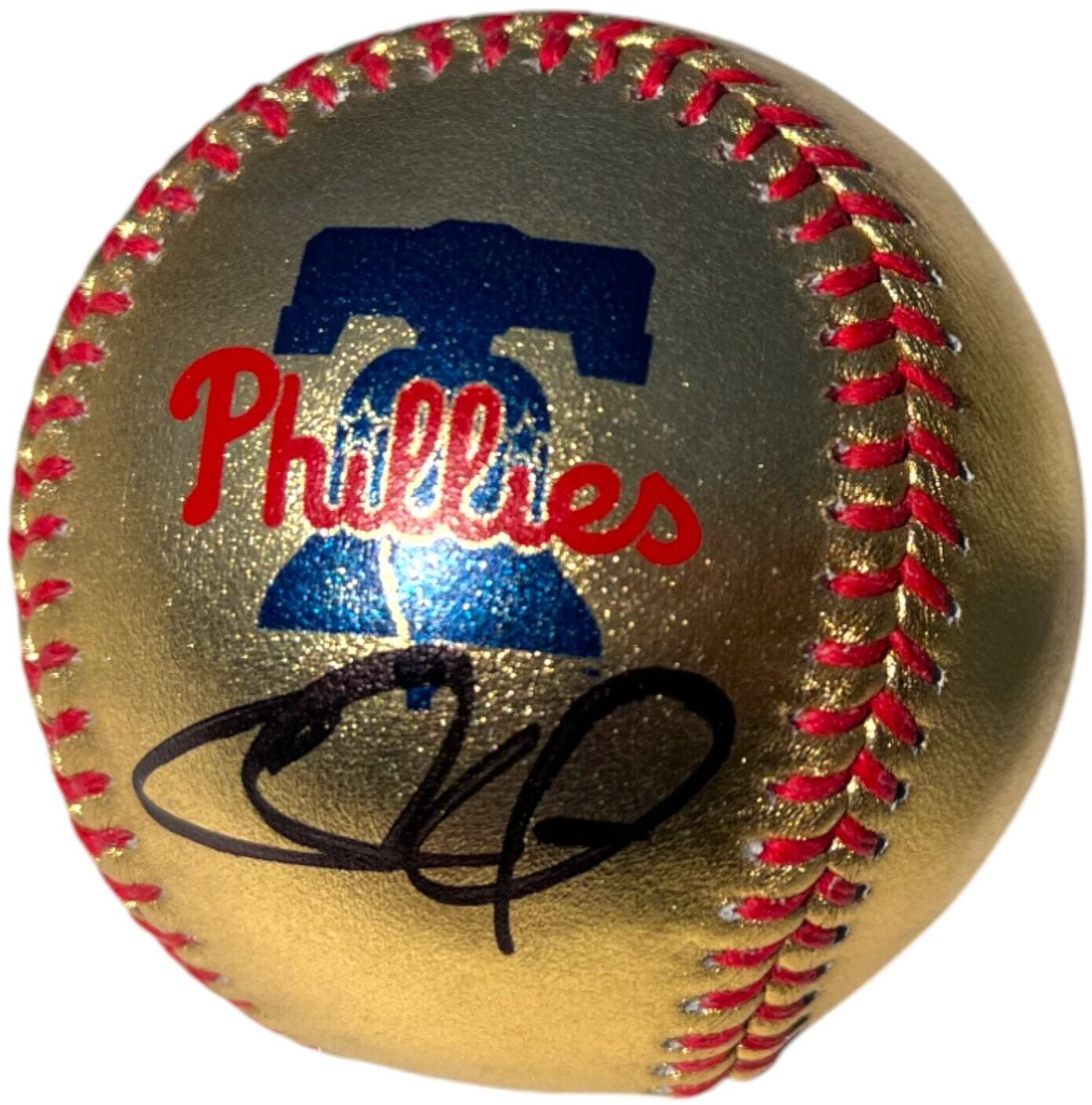 CHASE UTLEY SIGNED RAWLINGS GOLD BASEBALL PHILADELPHIA PHILLIES MAJOR LEAGUE JSA