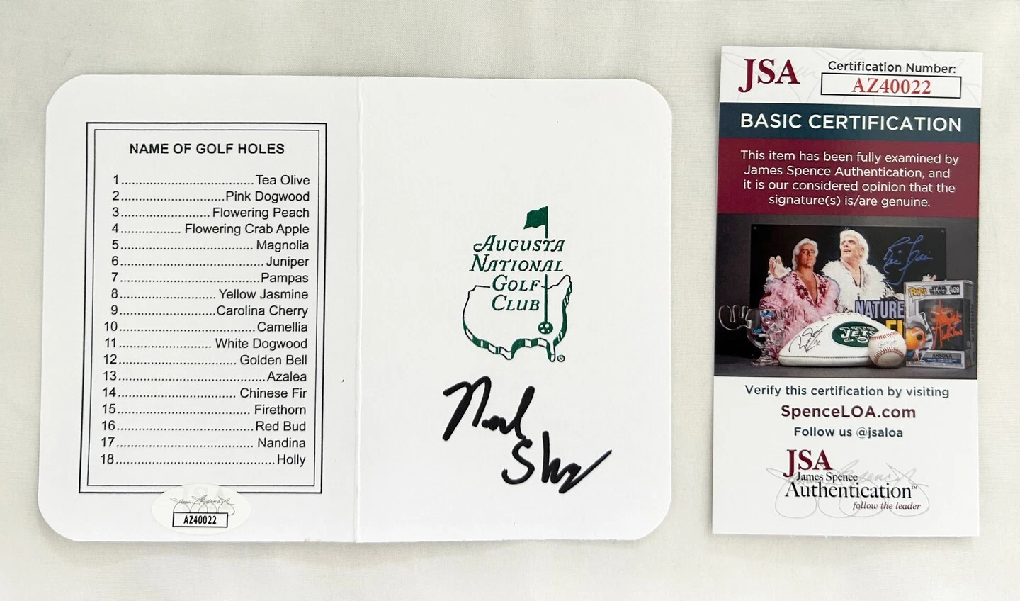 Neal Shipley Signed Masters Scorecard 2024 Low Amateur Champion JSA 1 COA