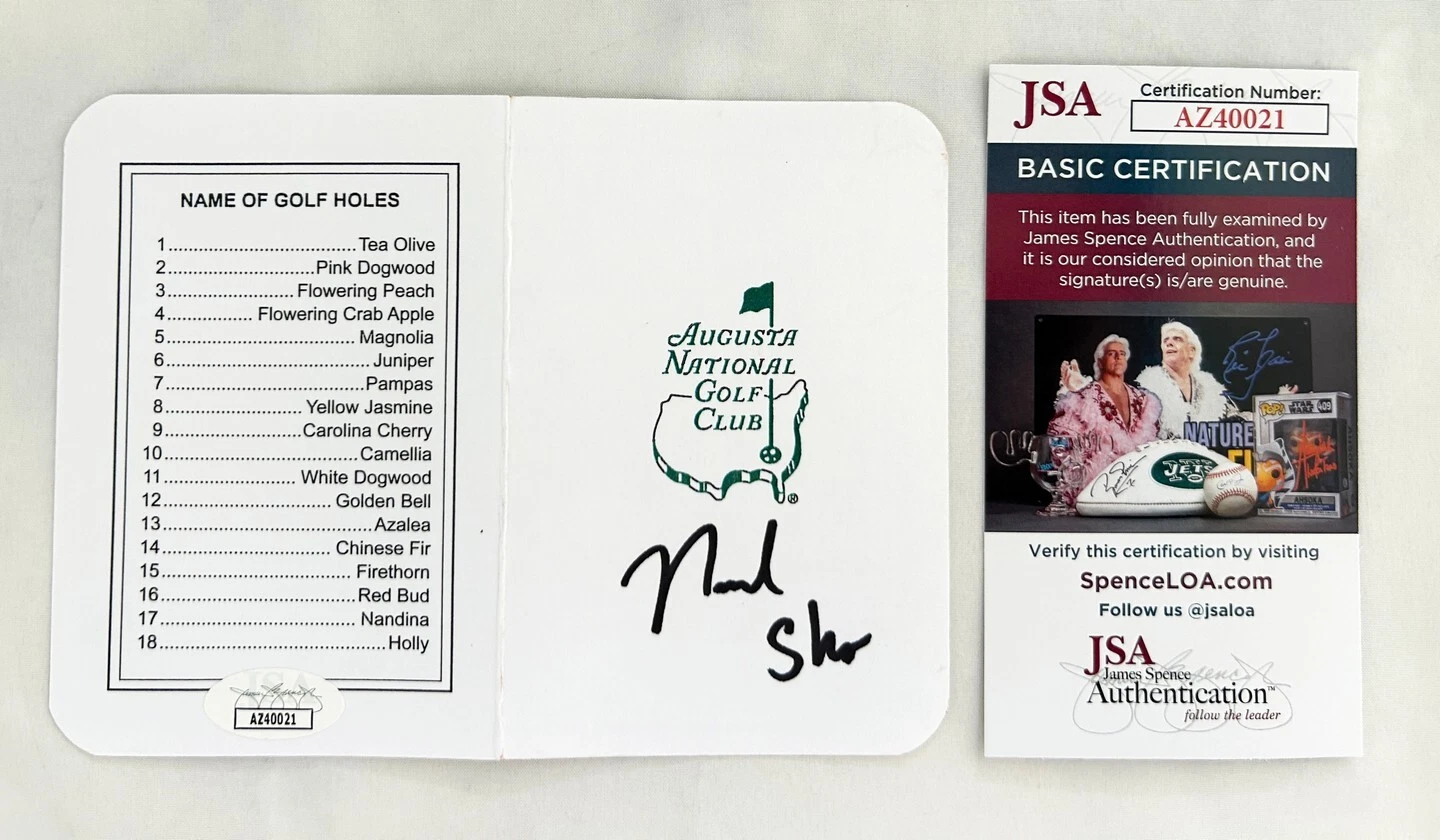 Neal Shipley Signed Masters Scorecard 2024 Low Amateur Champion JSA COA