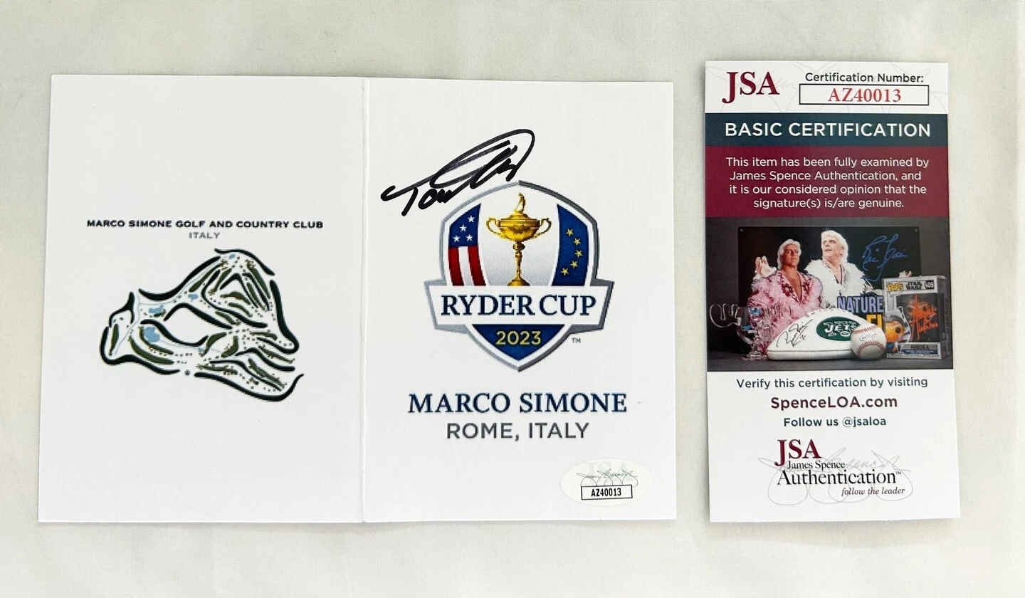 Tommy Fleetwood Signed 2023 Ryder Cup Scorecard JSA 2 COA