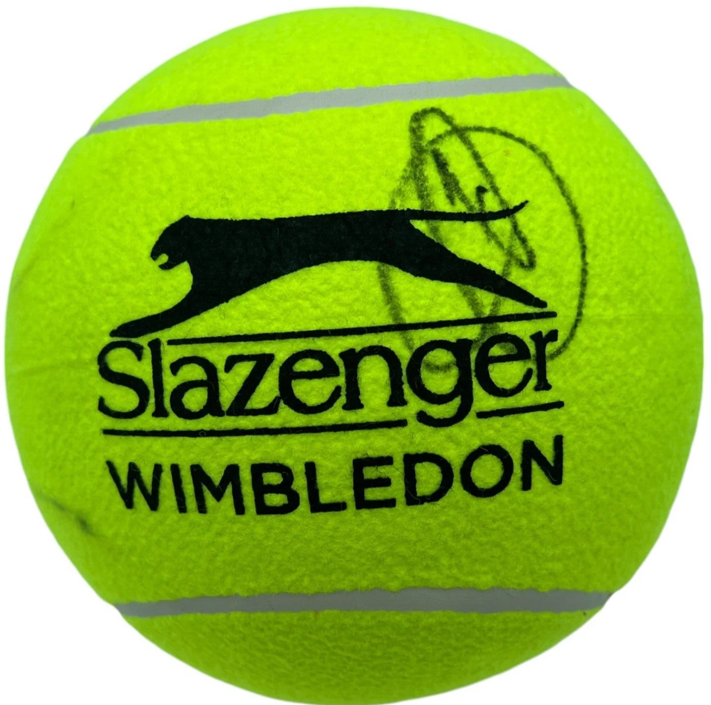 NOVAK DJOKOVIC SIGNED SLAZENGER WIMBLEDON JUMBO 10