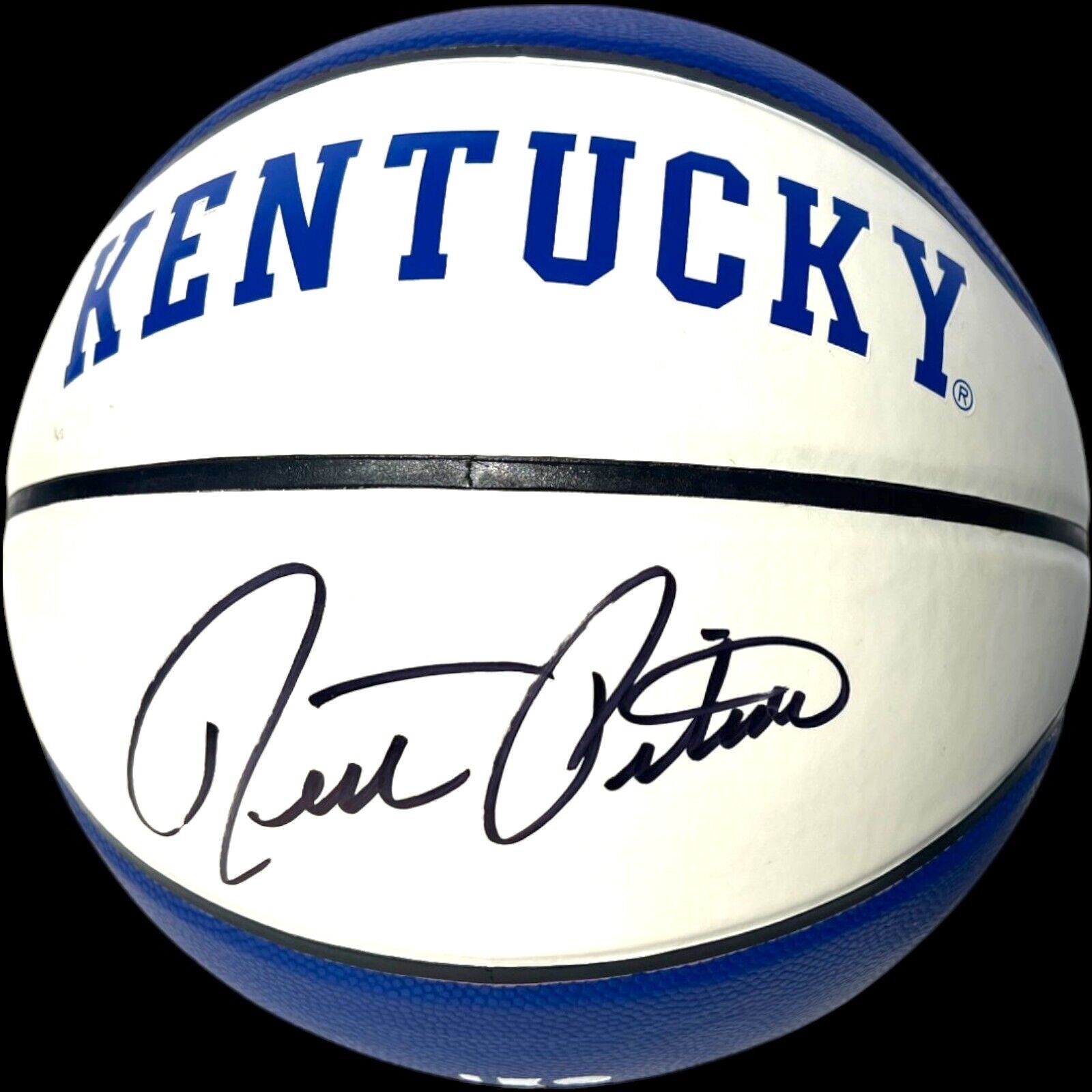 COACH RICK PITINO SIGNED AUTOGRAPHED KENTUCKY WILDCATS LOGO BASKETBALL JSA