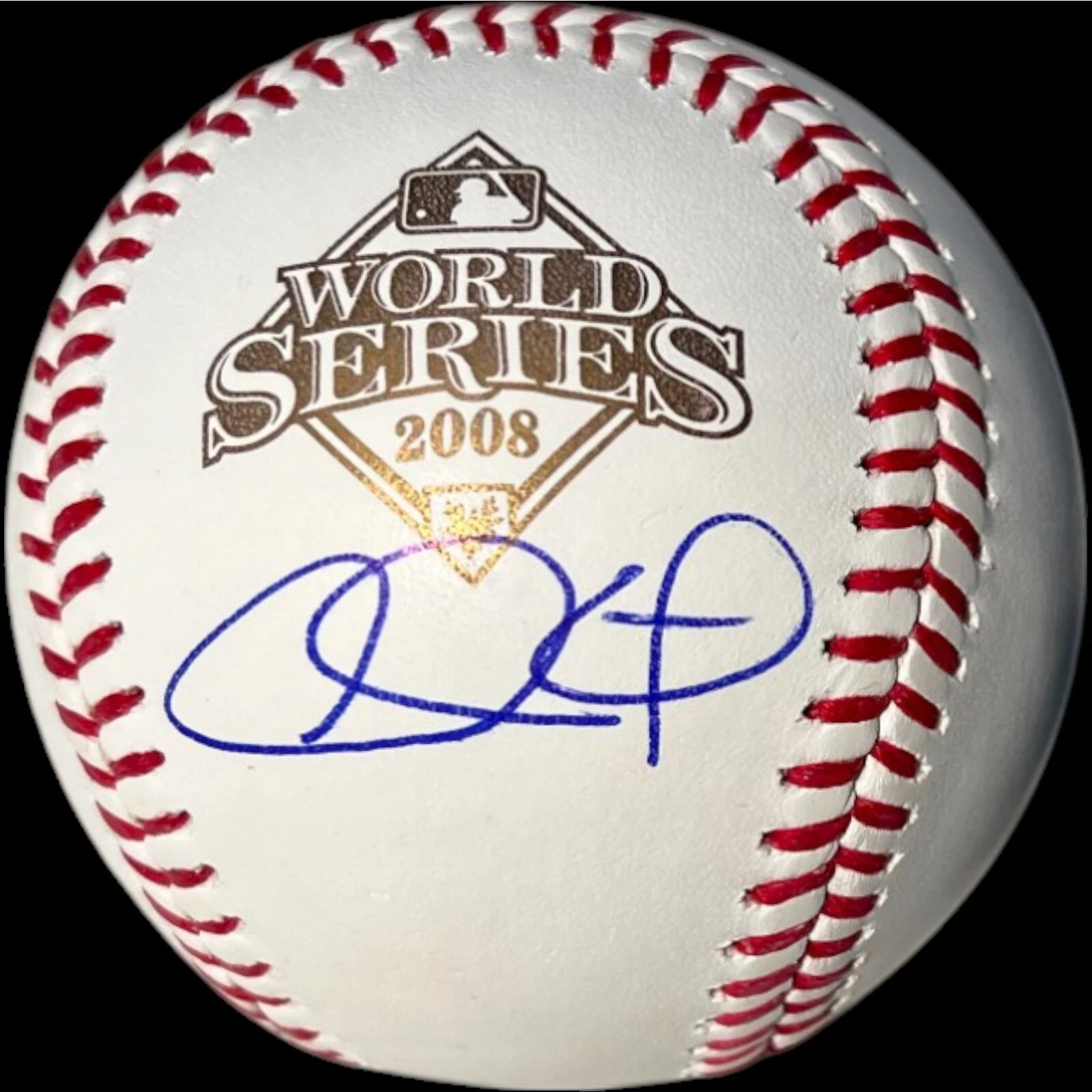 CHASE UTLEY SIGNED RAWLINGS 2008 WORLD SERIES BASEBALL PHILADELPHIA PHILLIES JSA