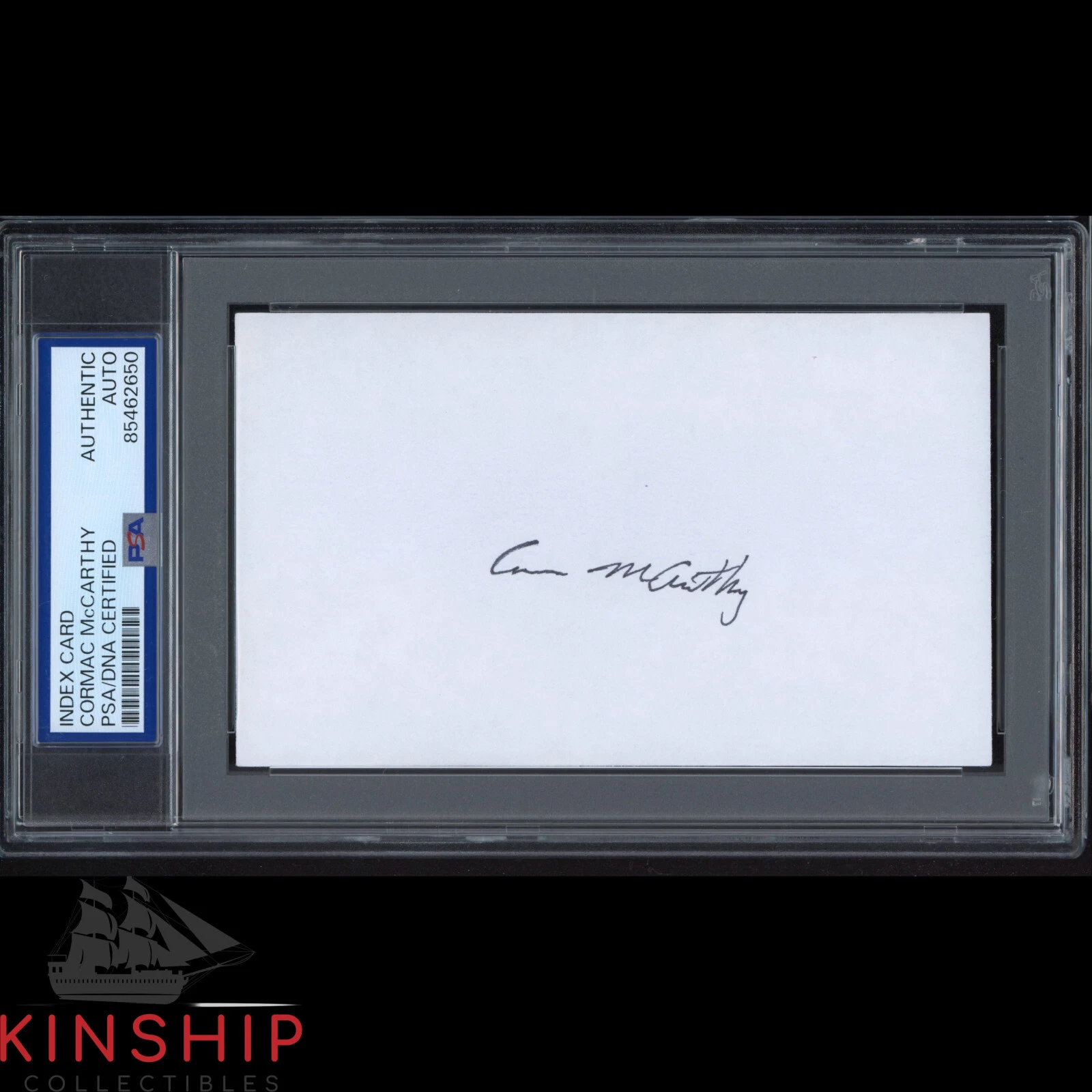 Cormac McCarthy signed 3x5 Index Card PSA DNA Slabbed Author Auto C3946