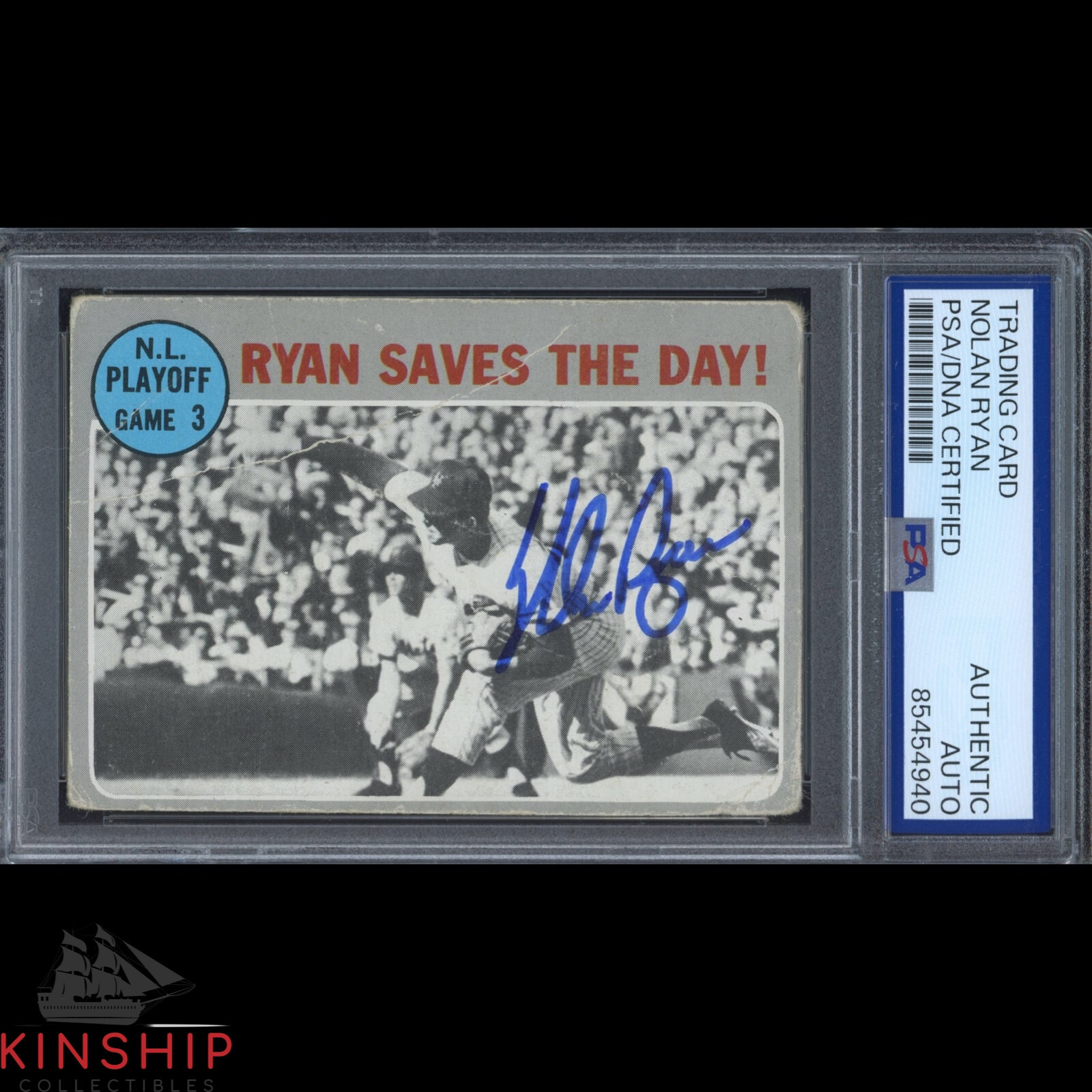 Nolan Ryan signed 1970 Topps Trading Card PSA DNA #197 Slab Mets HOF Auto C4043
