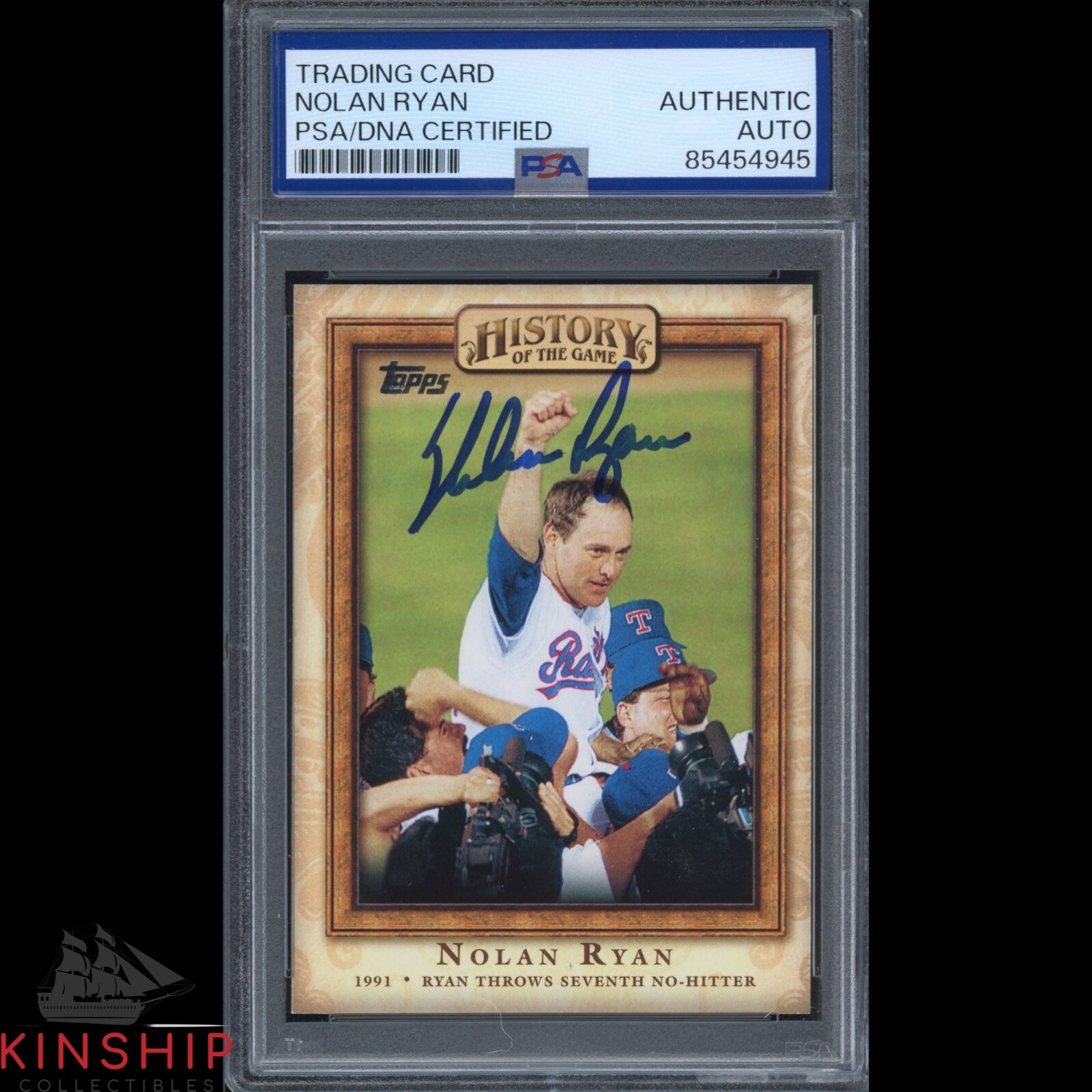 Nolan Ryan signed 2010 Topps Trading Card PSA DNA Slab Baseball HOF Auto C4031