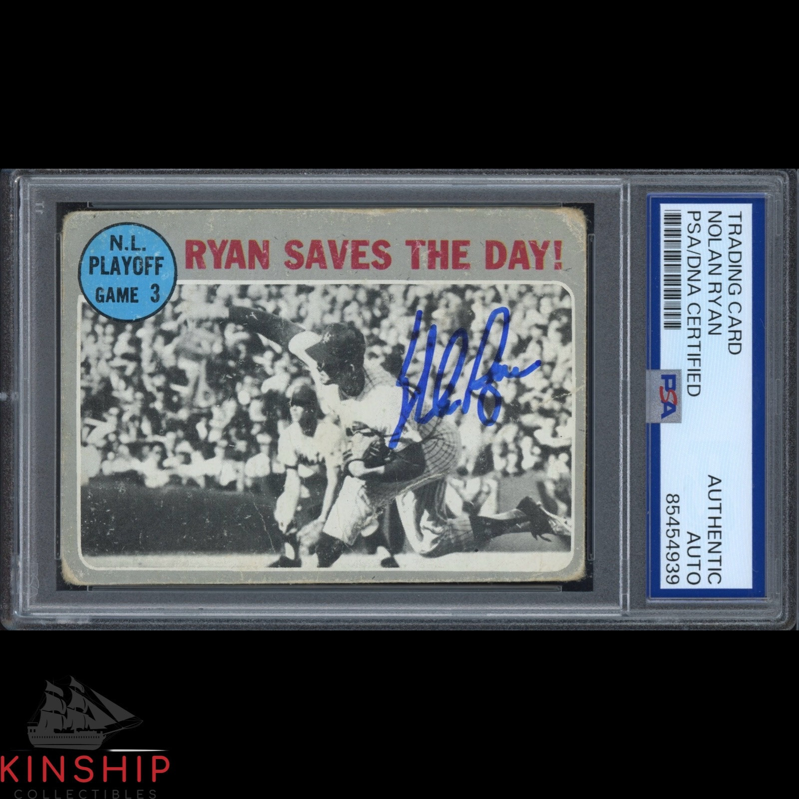Nolan Ryan signed 1970 Topps Trading Card PSA DNA #197 Slab Mets HOF Auto C4044