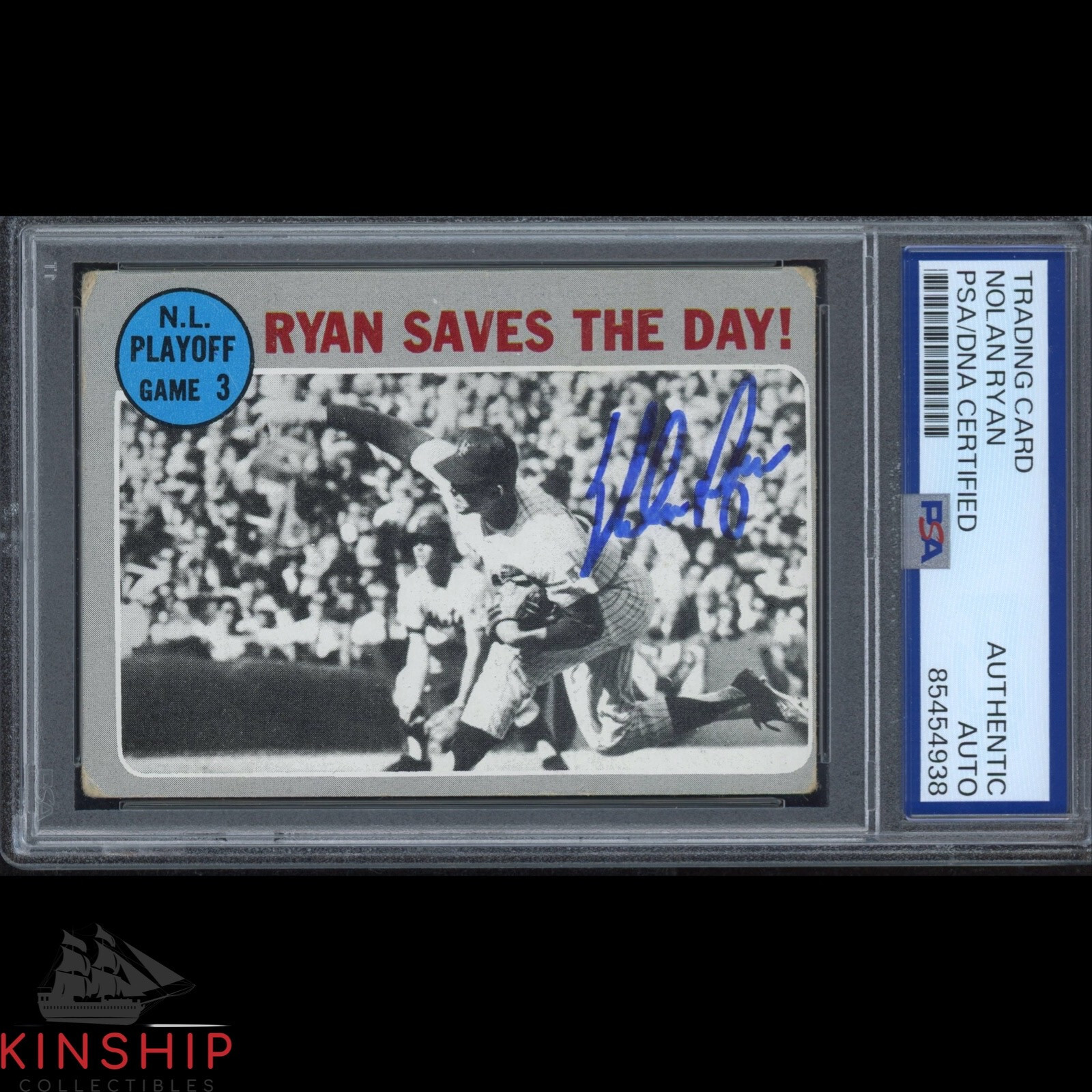 Nolan Ryan signed 1970 Topps Trading Card PSA DNA #197 Slab Mets HOF Auto C4045