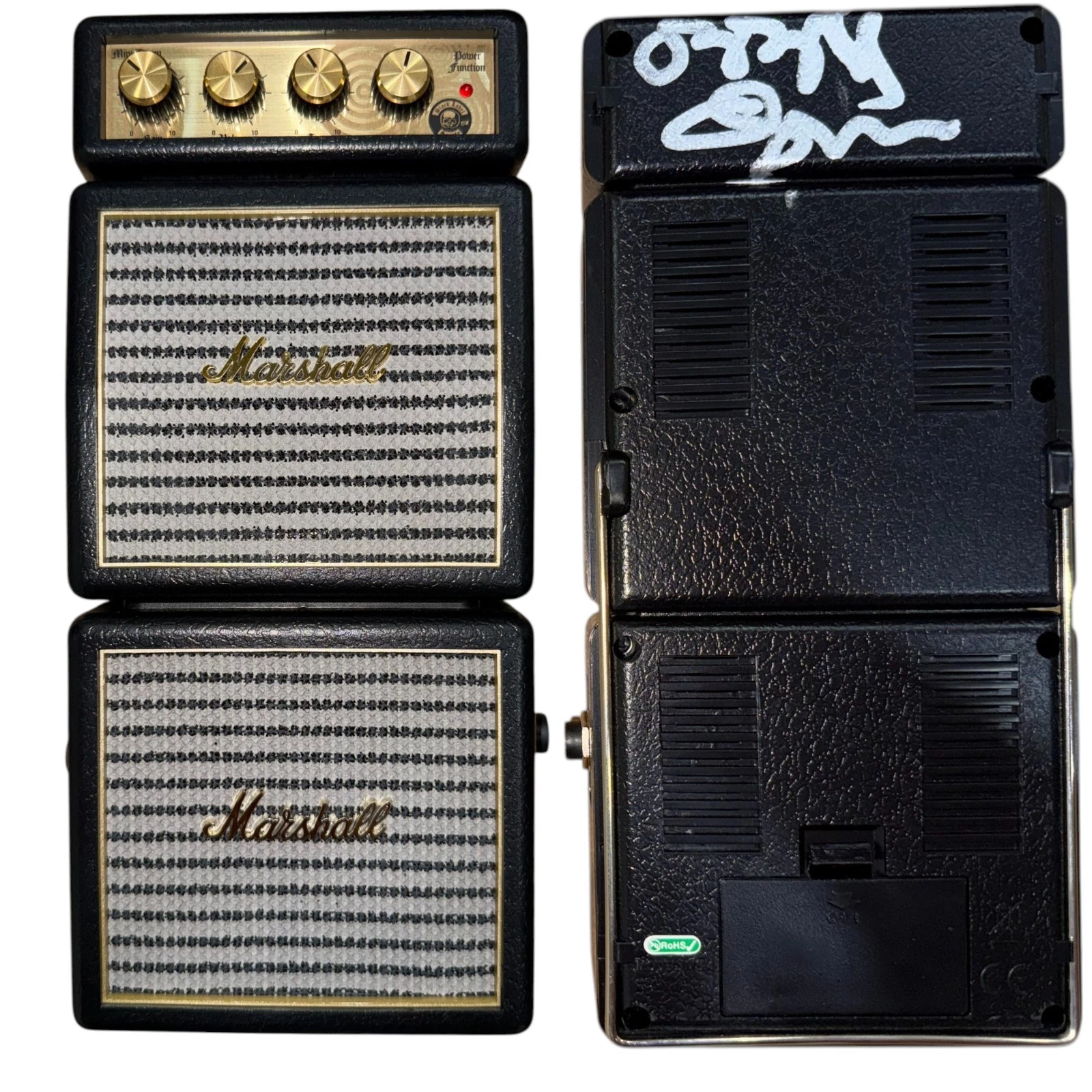 OZZY OSBOURNE SIGNED MARSHALL GUITAR AMP SPEAKER BLACK SABBATH JSA