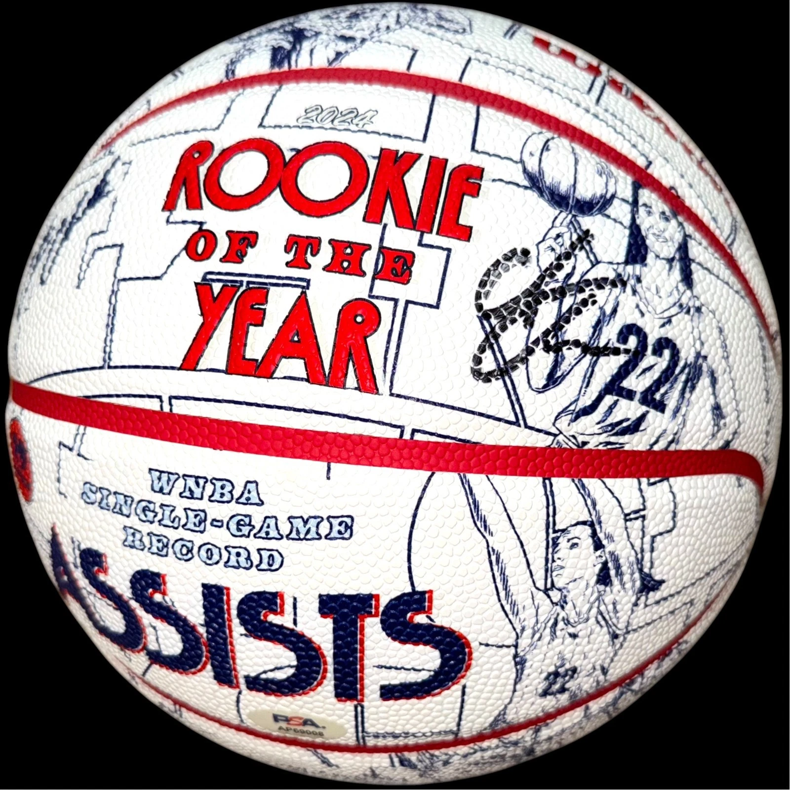 CAITLIN CLARK SIGNED WILSON FEVER ROOKIE SEASON TO REMEMBER LIMITED BASKETBALL