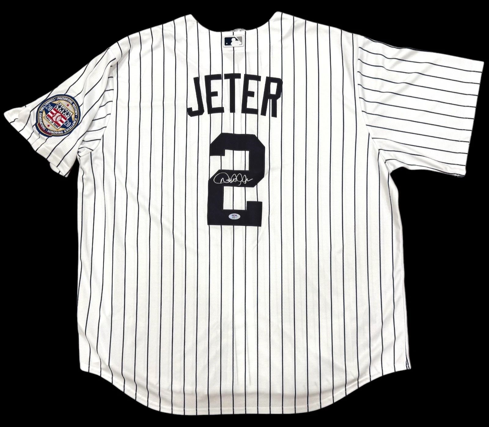 DEREK JETER SIGNED NEW YORK YANKEES HALL OF FAME NIKE BASEBALL JERSEY PSA/DNA