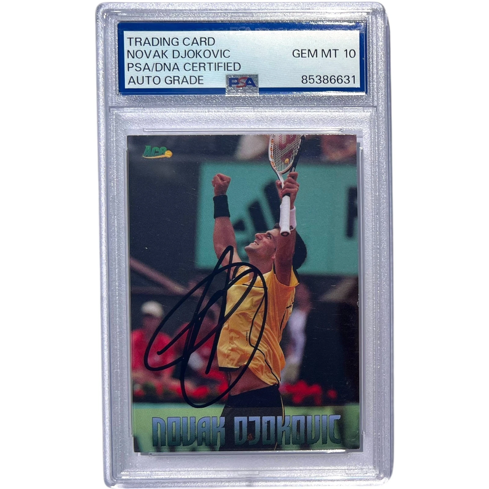 NOVAK DJOKOVIC SIGNED 2007 ACE Authentic Rookie Card UNRELEASE PSA/DNA AUTO 10