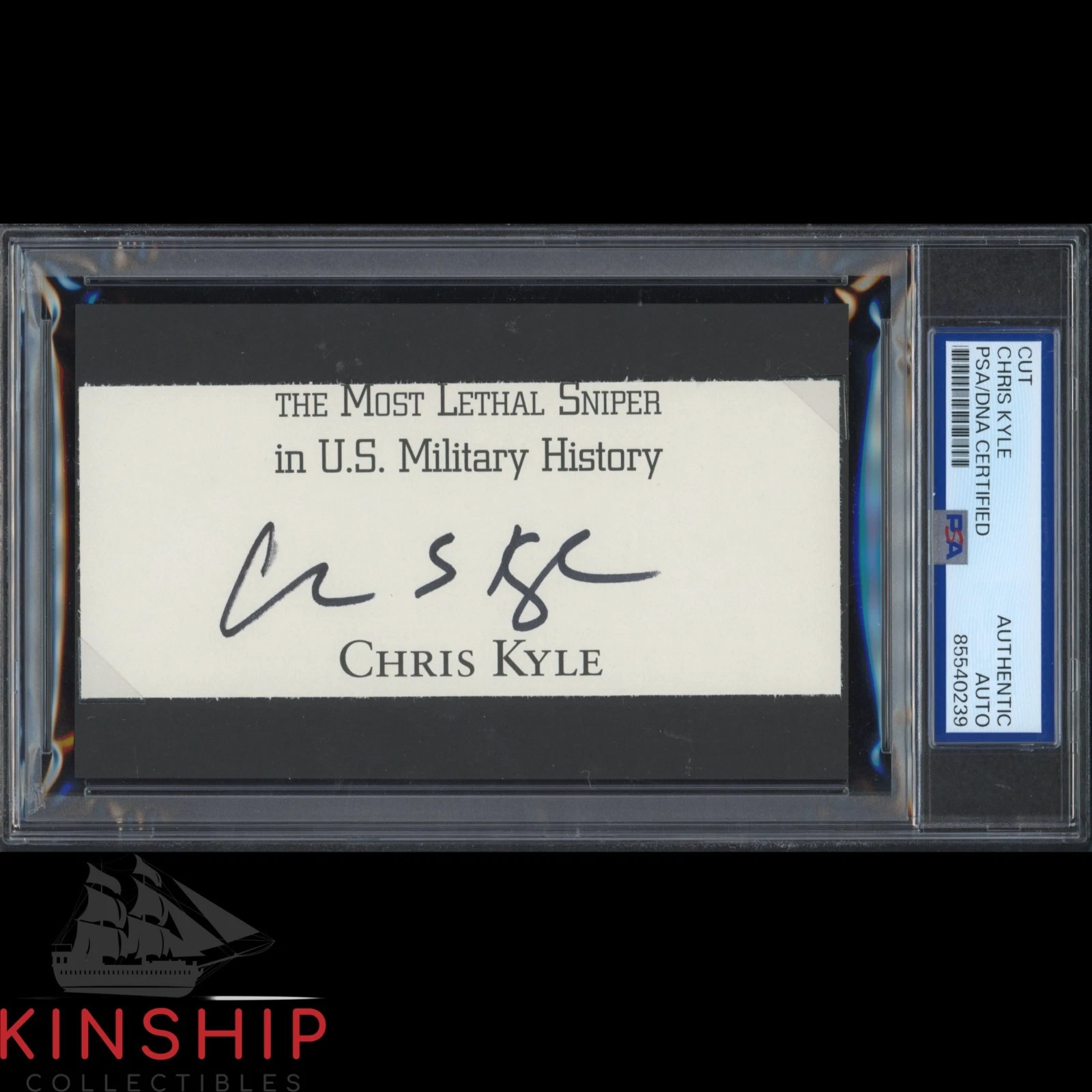 Chris Kyle signed Cut PSA DNA Slabbed American Sniper Military Auto C5299