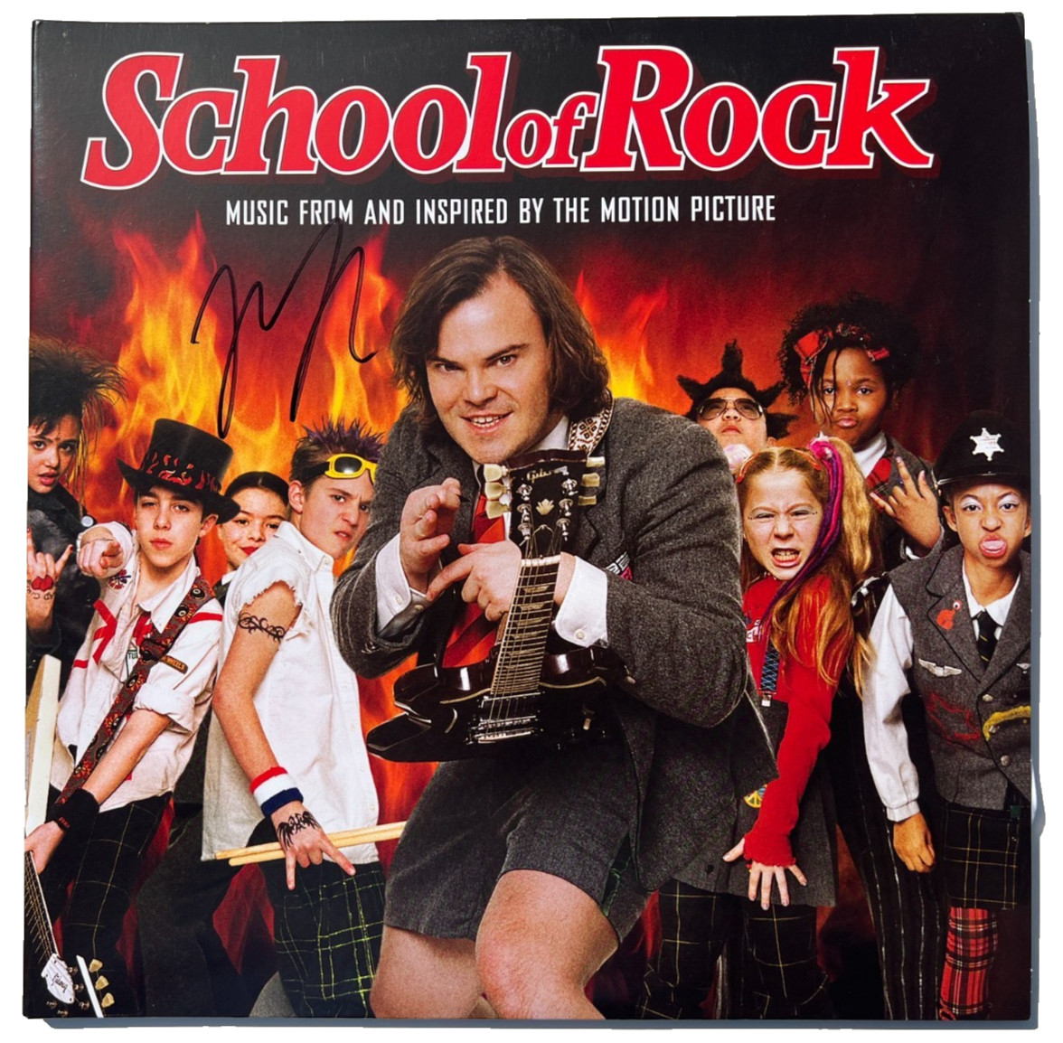 JACK BLACK SIGNED AUTOGRAPHED SCHOOL OF ROCK SOUNDTRACK VINYL ALBUM LP JSA