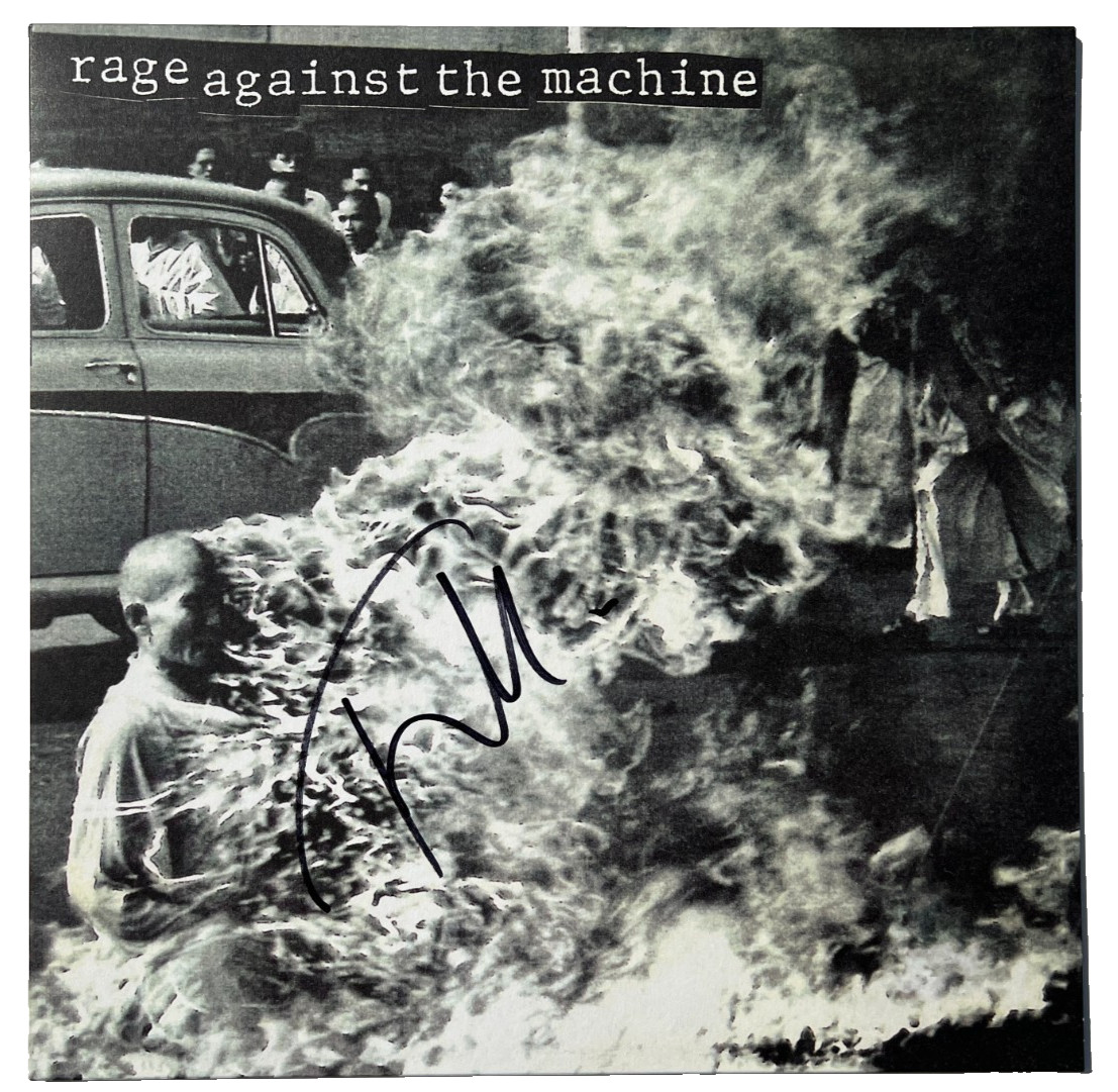 TOM MORELLO SIGNED RAGE AGAINST THE MACHINE VINYL ALBUM LP JSA COA