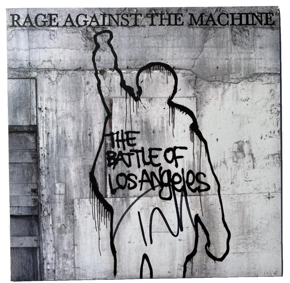 TOM MORELLO SIGNED RAGE AGAINST THE MACHINE BATTLE OF LOS ANGELES VINYL JSA