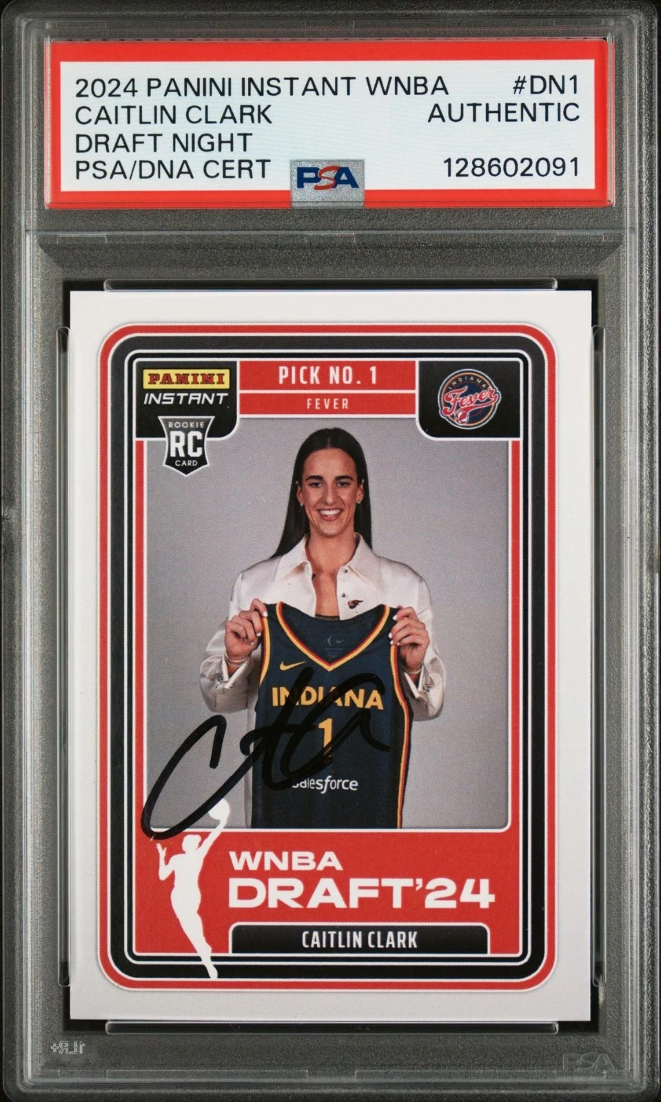 2024 Panini Instant Caitlin Clark Signed Draft Night Rookie WNBA #DN1 Auto PSA
