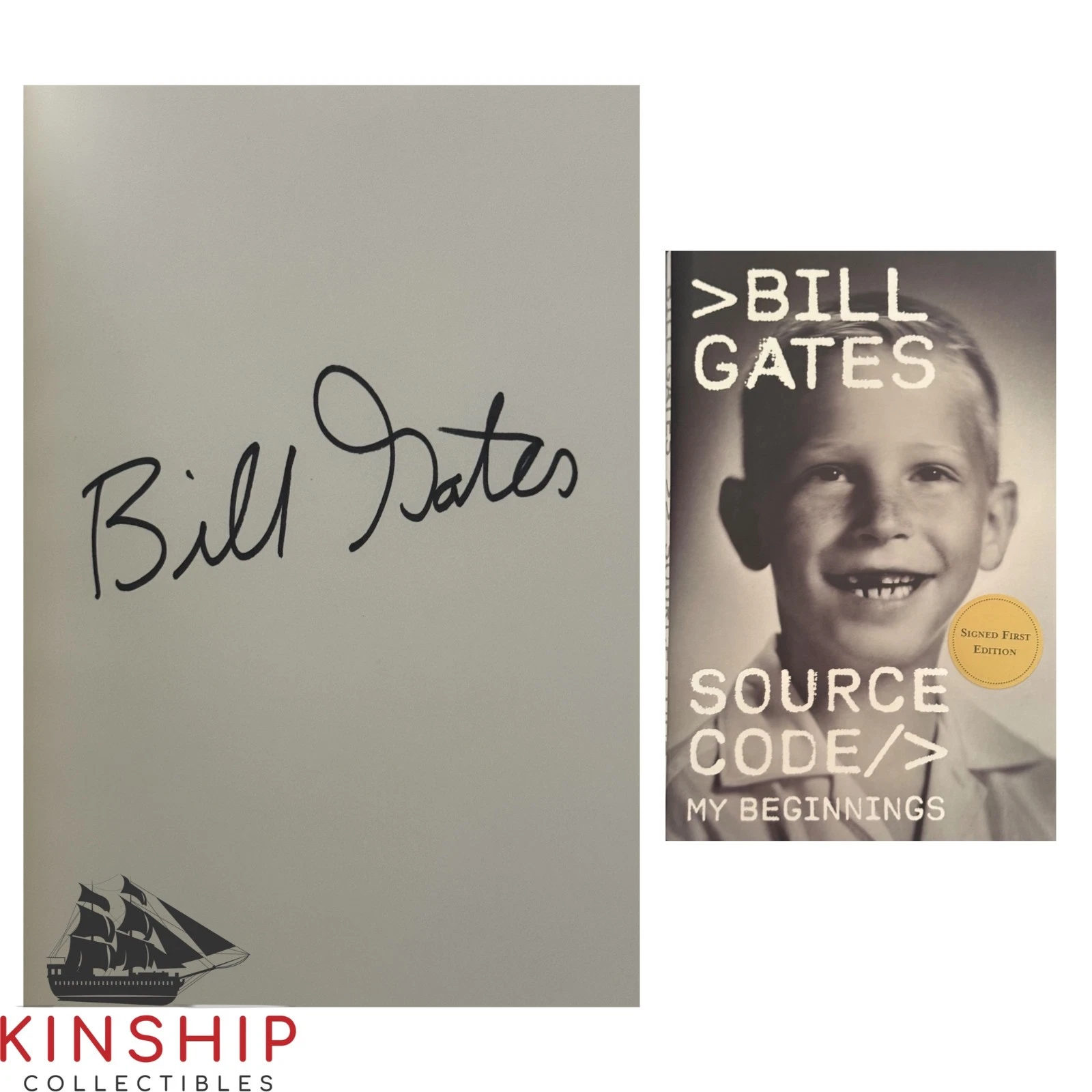 Bill Gates signed Source Code Book JSA LOA Auto Grade 10 Rare Microsoft E343